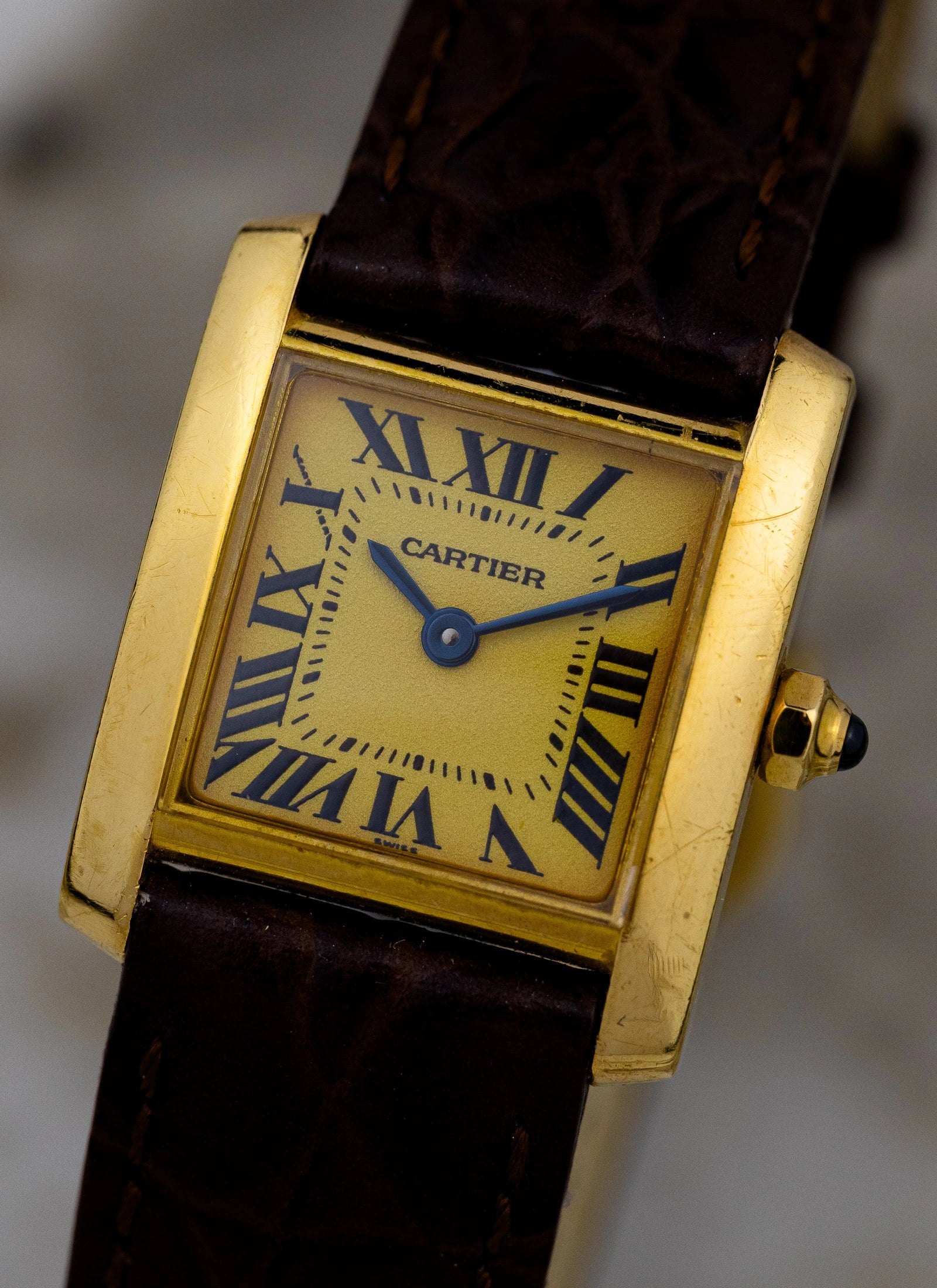 2000s 18K Cartier Tank Francaise 1820