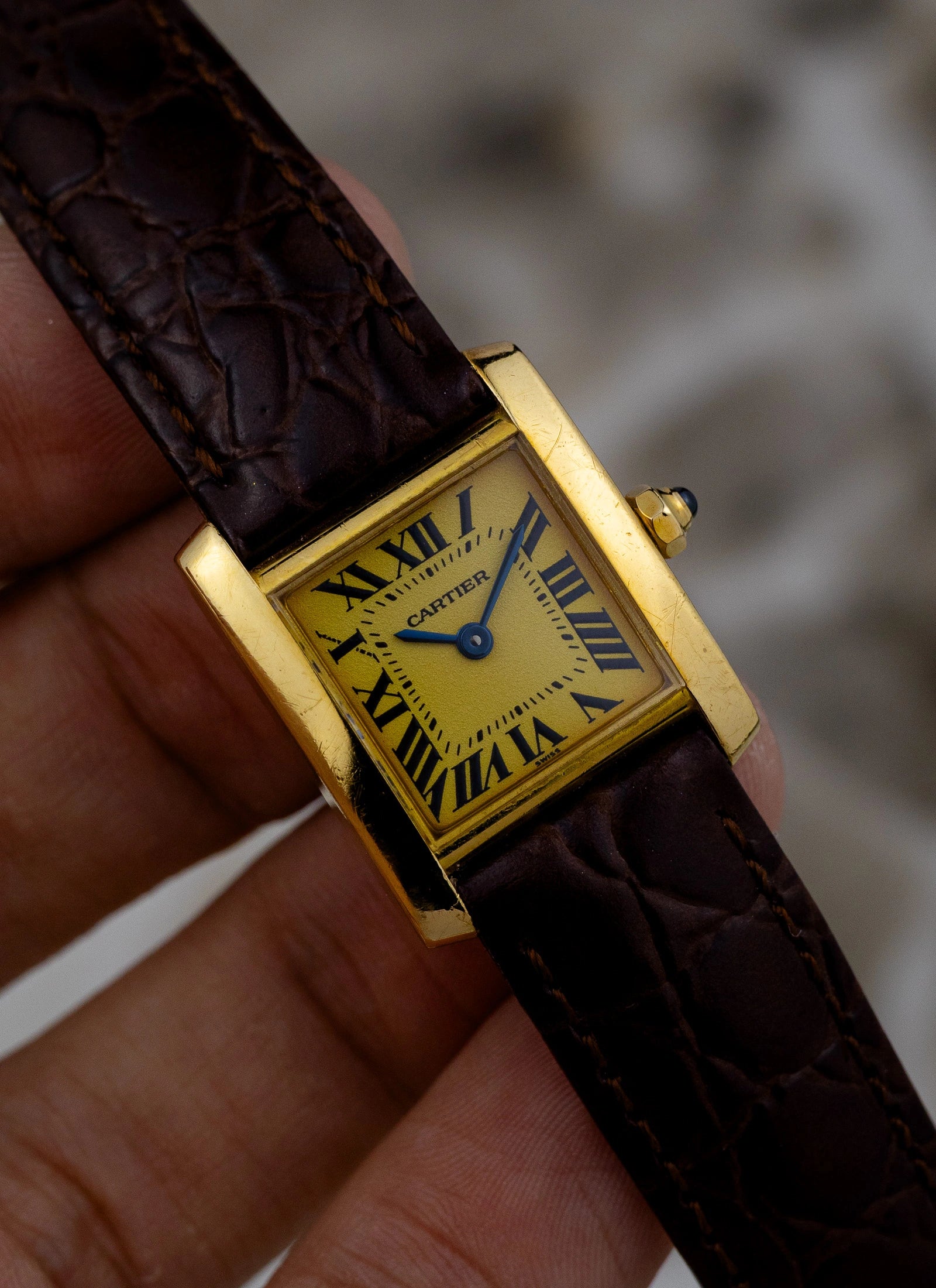 2000s 18K Cartier Tank Francaise 1820