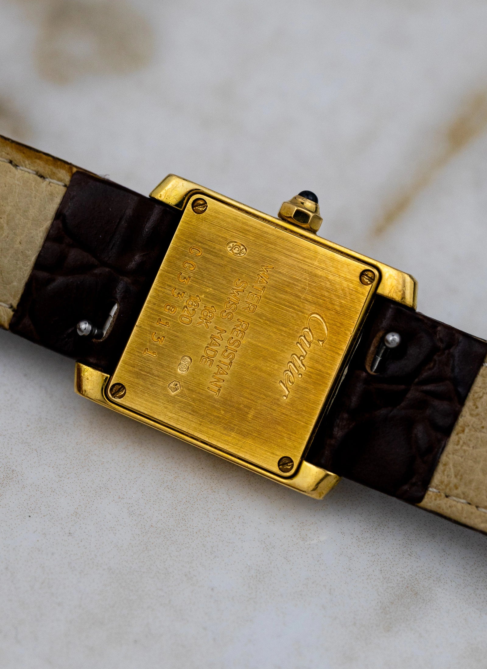 2000s 18K Cartier Tank Francaise 1820