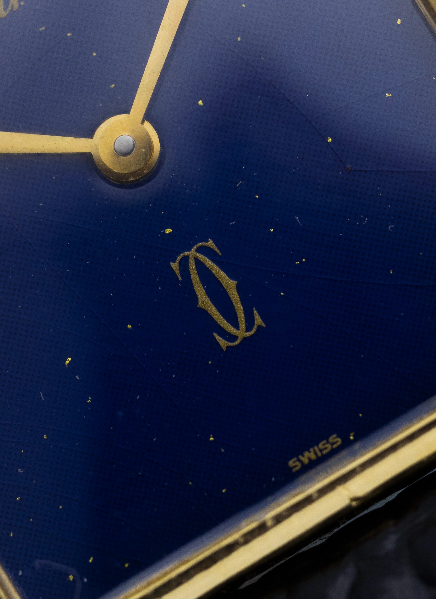 1980s Cartier Tank Lapis Lazuli Manual Winding