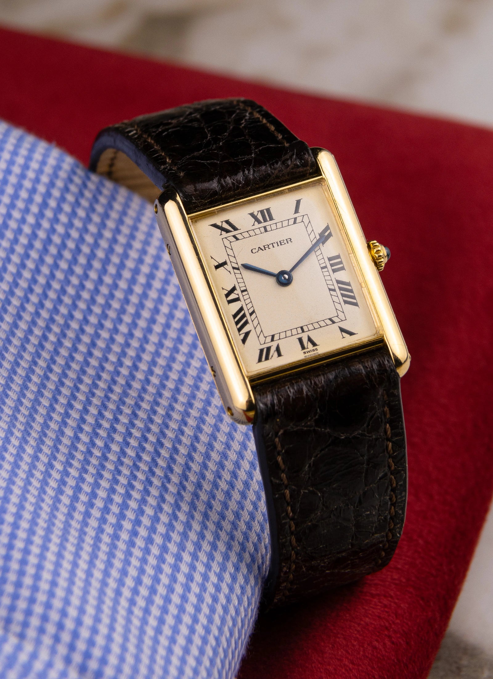 1990s 18K Cartier Tank Louis 1140