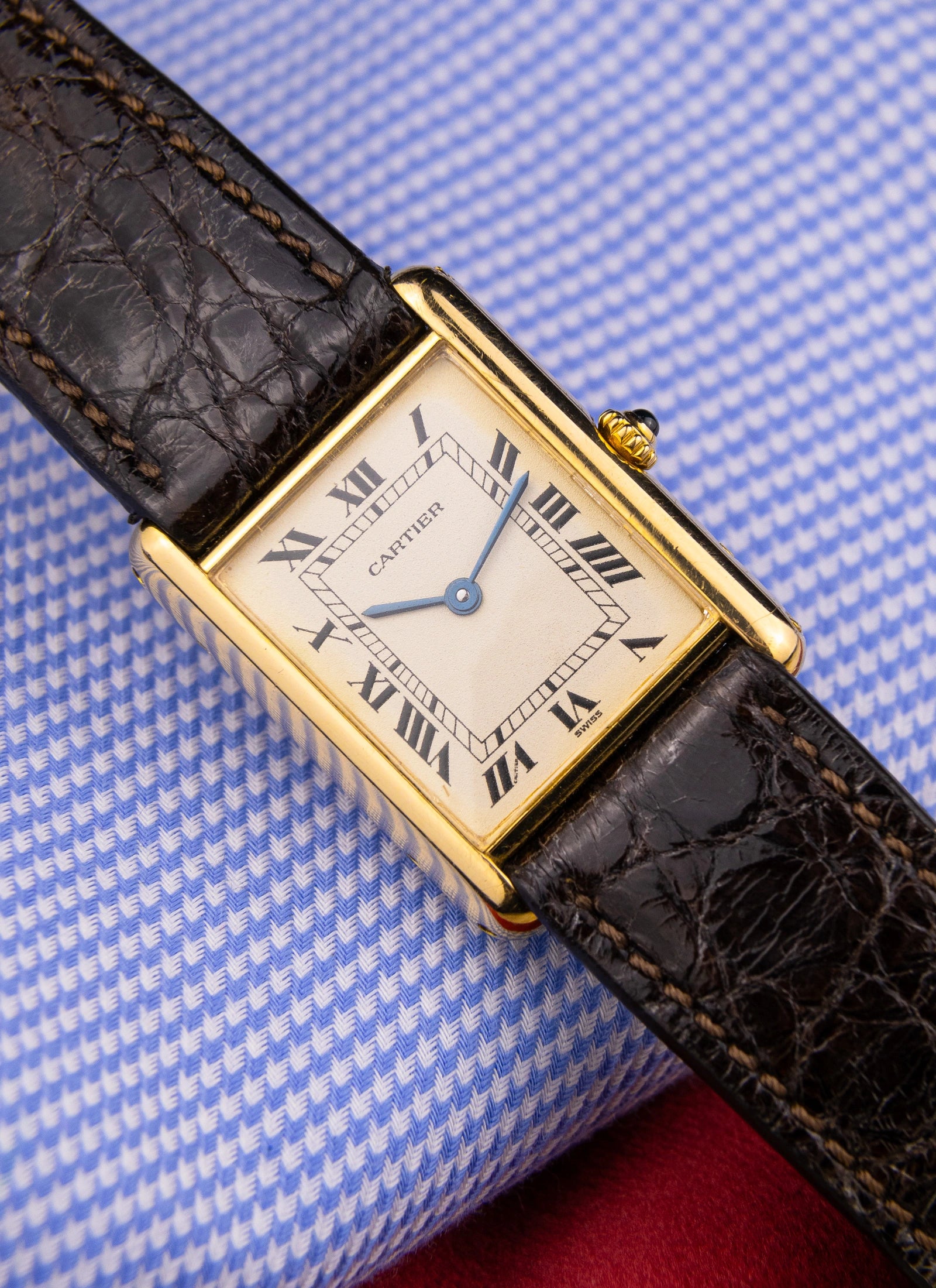 1990s 18K Cartier Tank Louis 1140