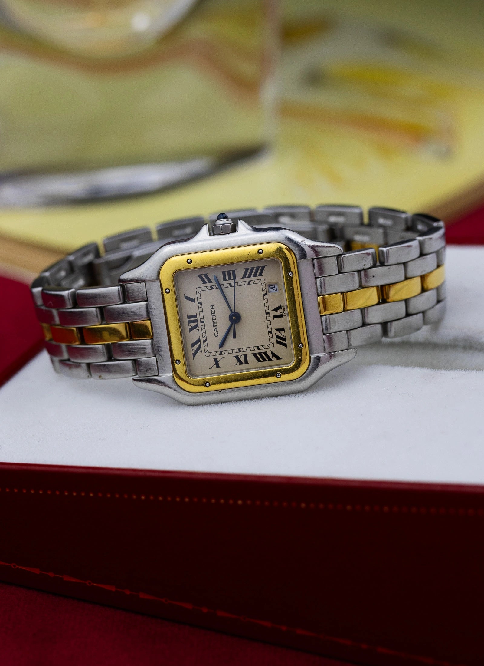 1990s Cartier Panthere Date Quartz Box