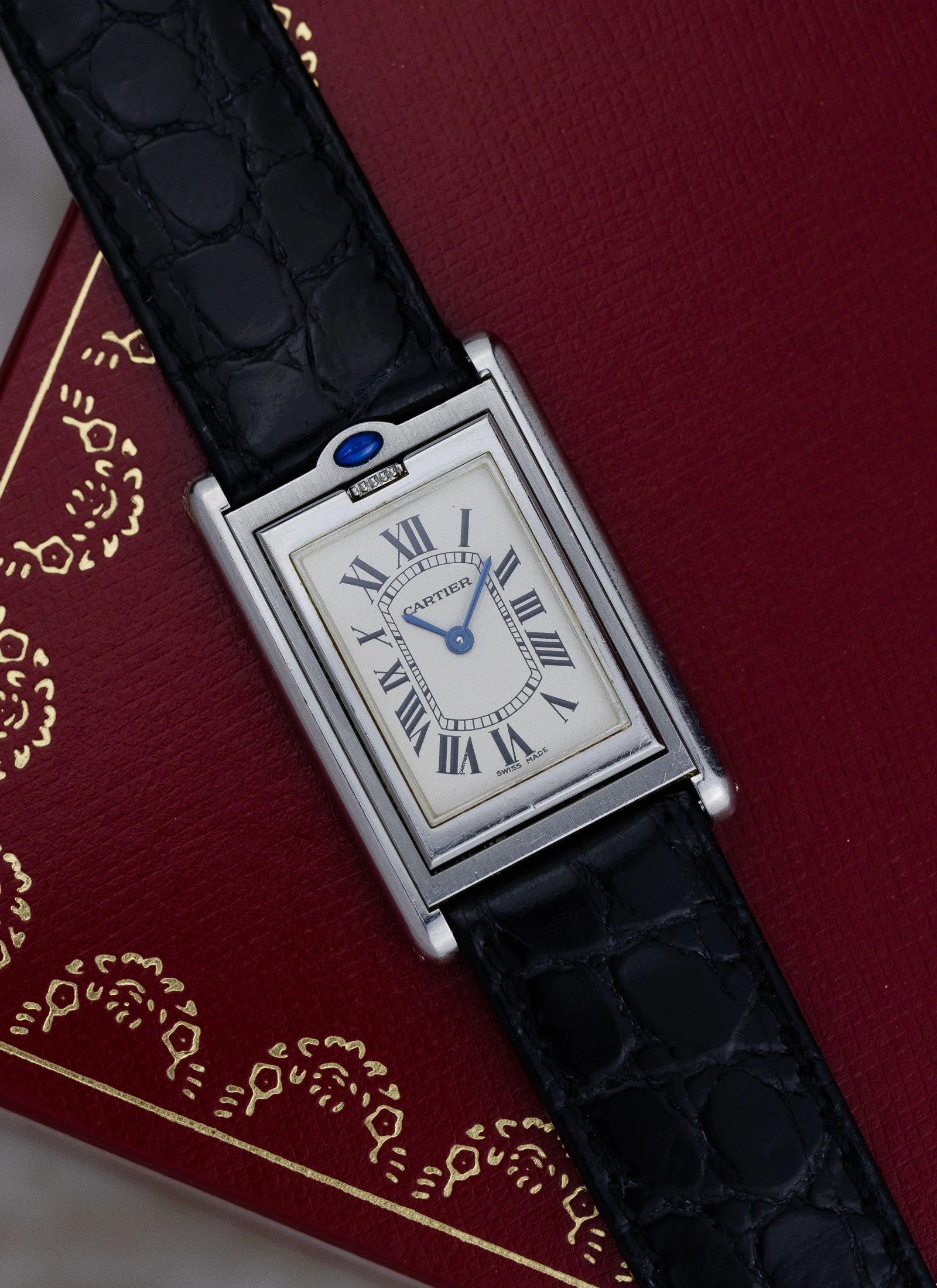 2010s Cartier Tank Basculante Quartz 2405 Box