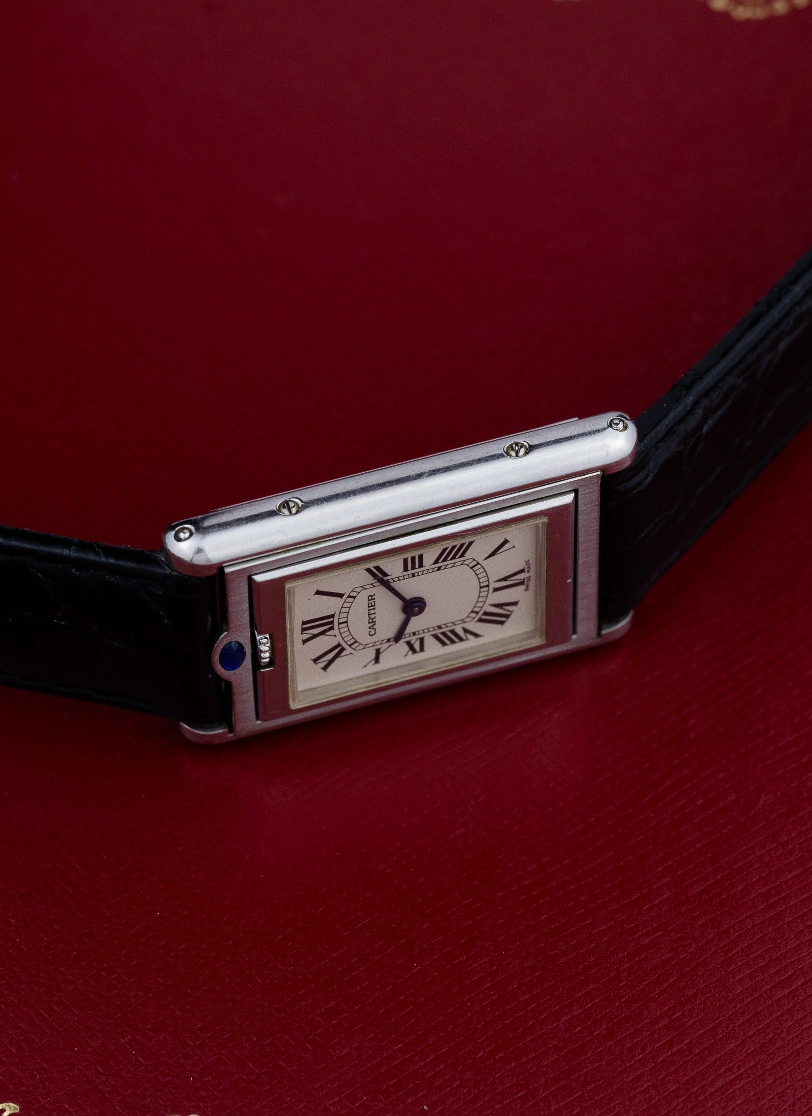 2010s Cartier Tank Basculante Quartz 2405 Box