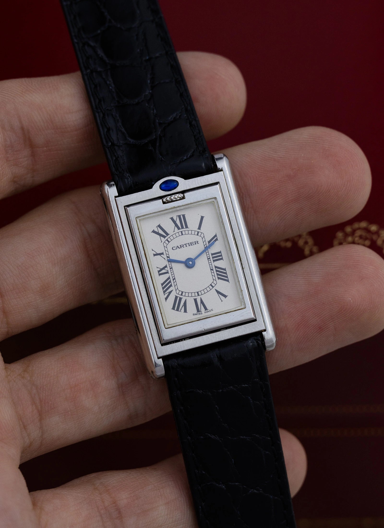 2010s Cartier Tank Basculante Quartz 2405 Box