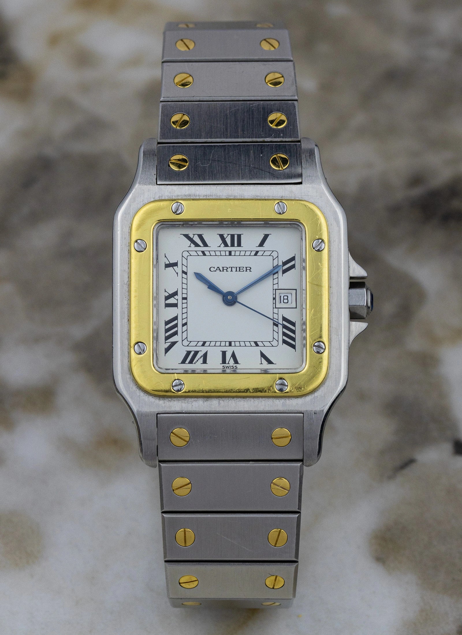 1980s Cartier Santos Caree Automatique
