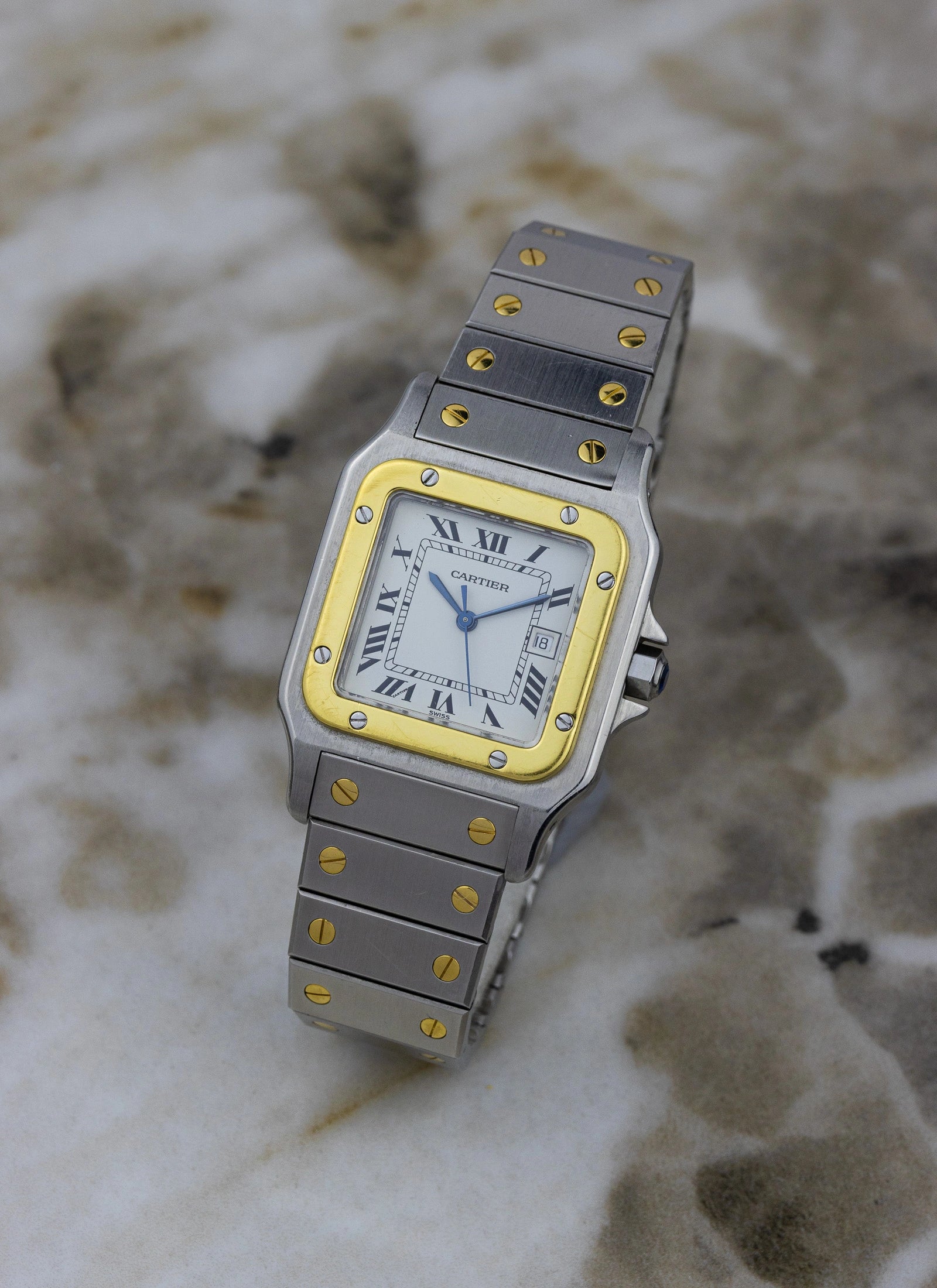 1980s Cartier Santos Caree Automatique