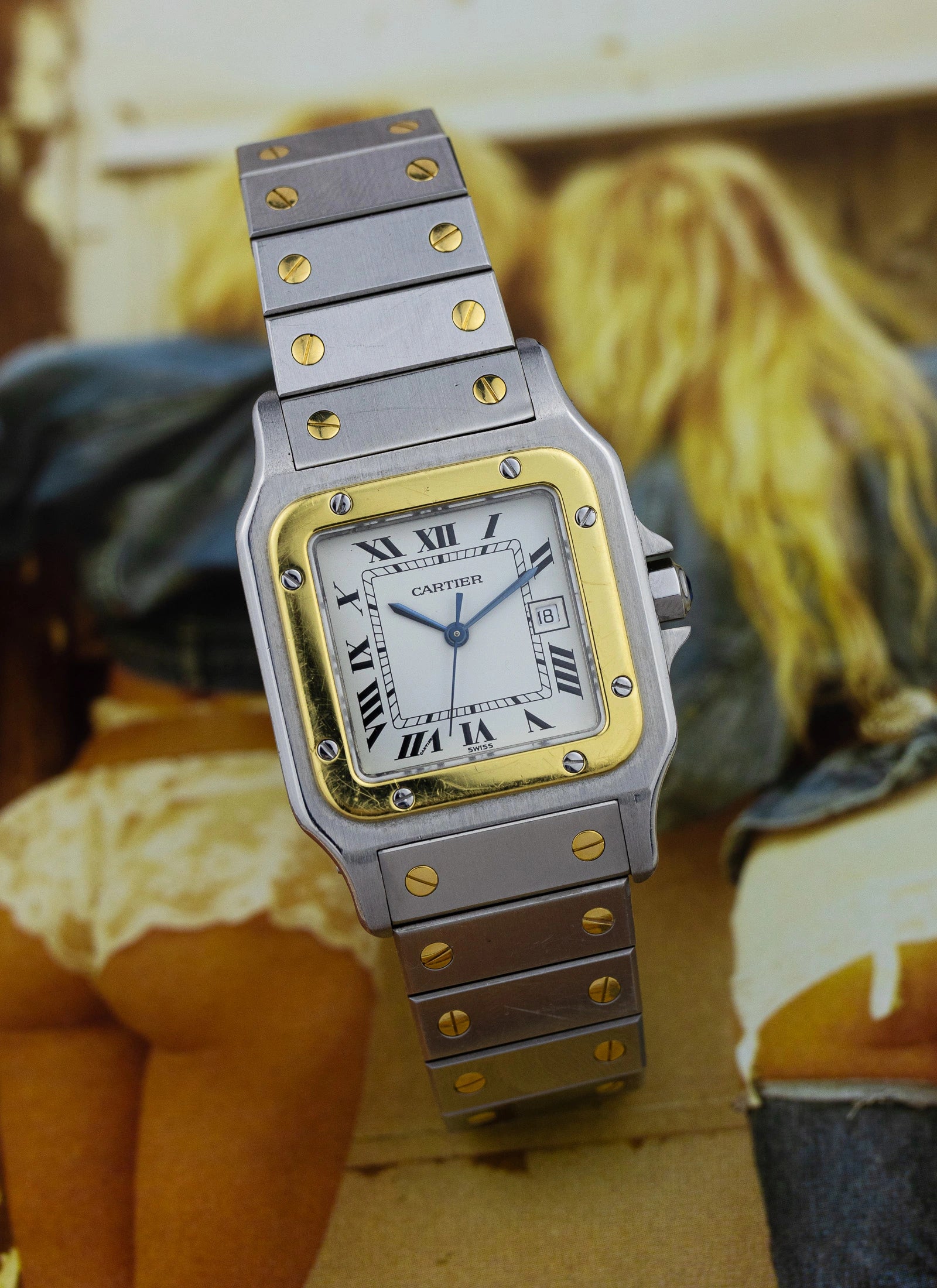 1980s Cartier Santos Caree Automatique