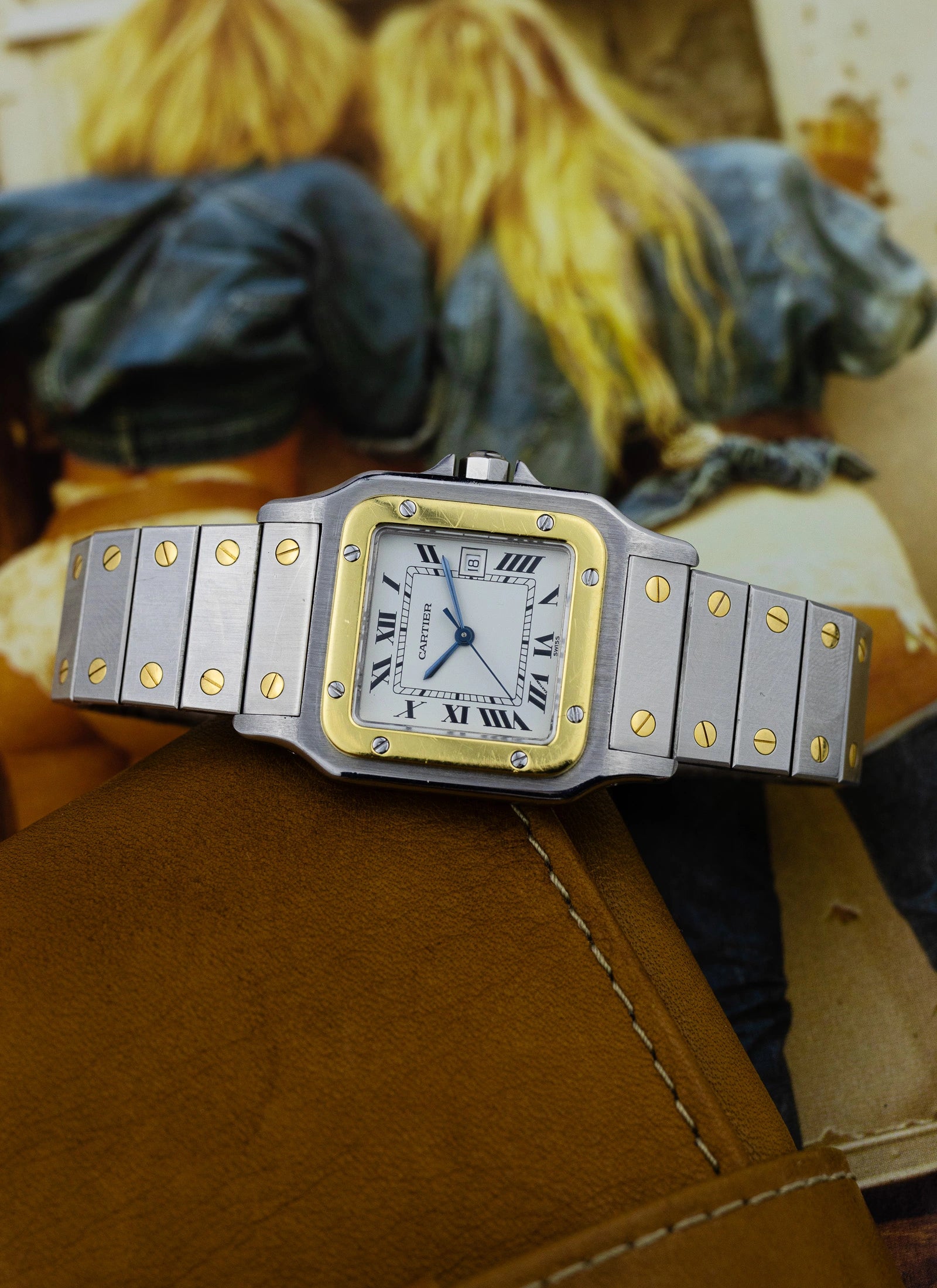 1980s Cartier Santos Caree Automatique