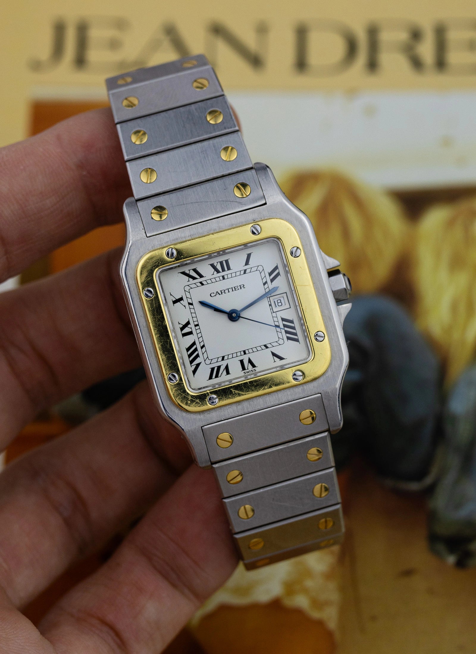 1980s Cartier Santos Caree Automatique