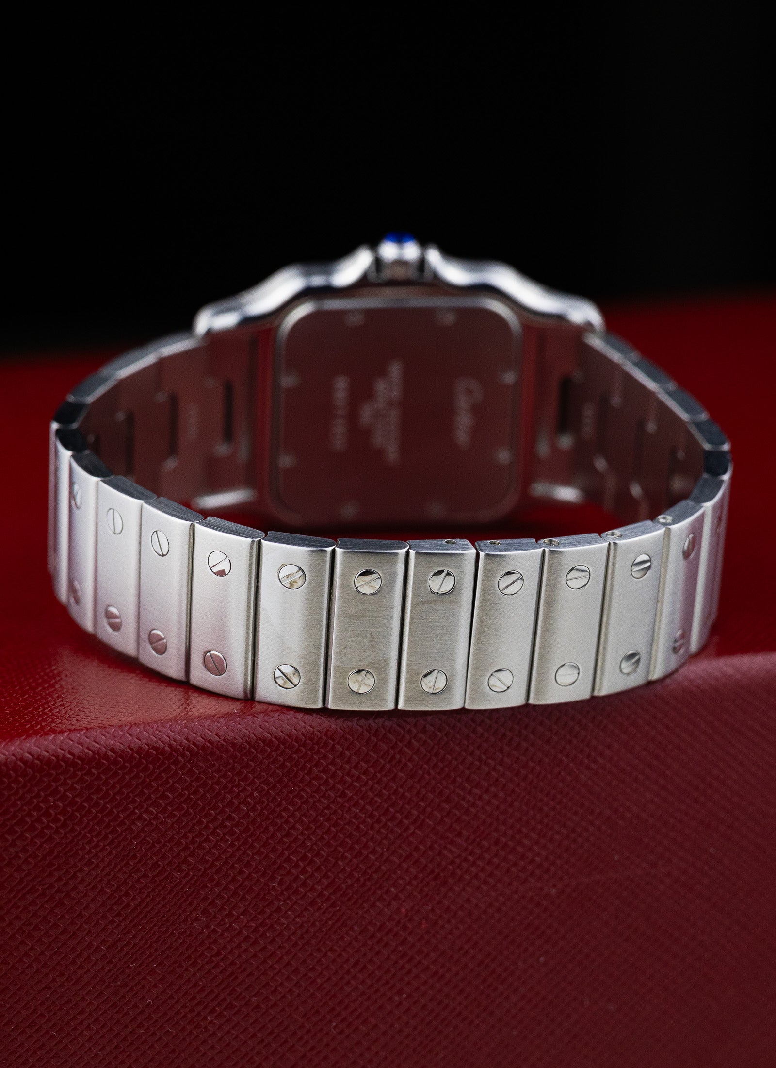 2005 Cartier Santos Galbee 1564 Ice Blue Anniversary Dial Full Set