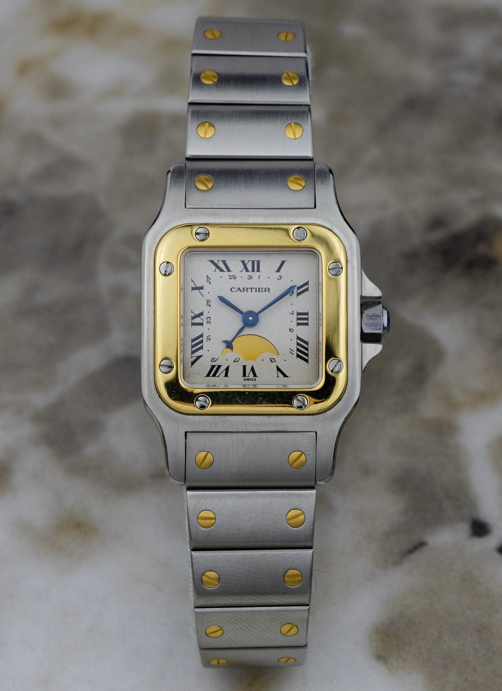 1990s Cartier Santos Galbee Moonphase 119902 Box