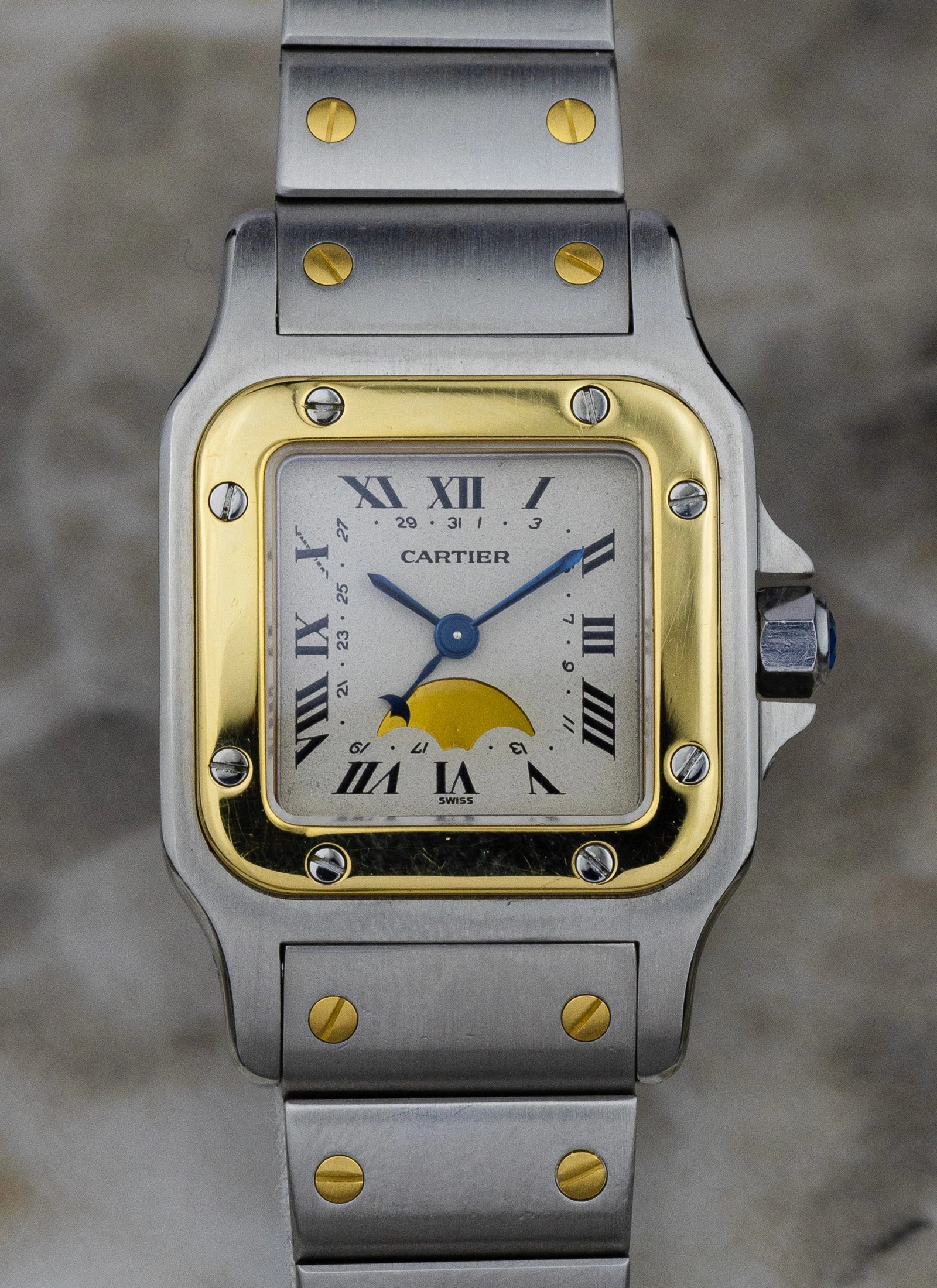 1990s Cartier Santos Galbee Moonphase 119902 Box