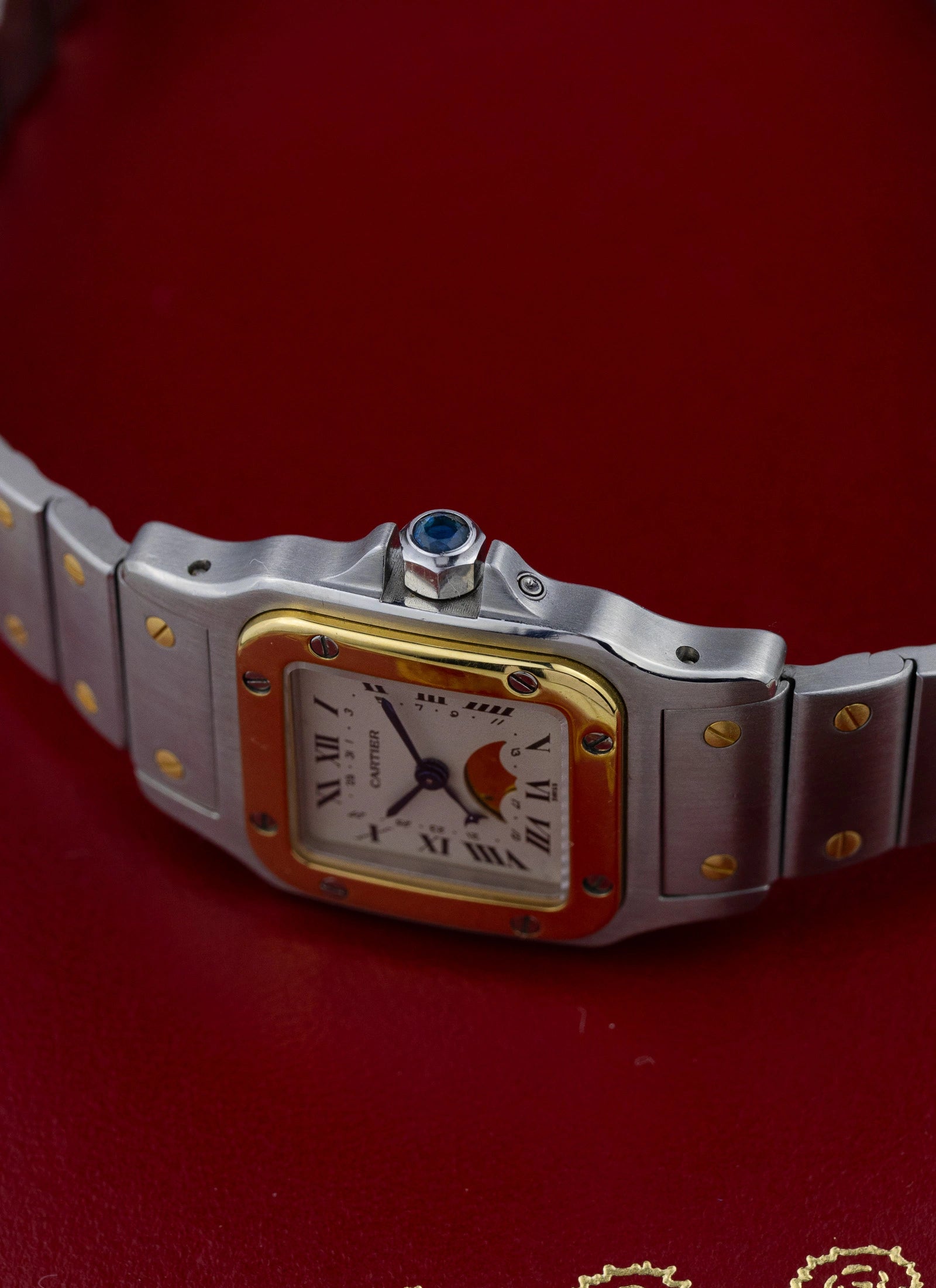 1990s Cartier Santos Galbee Moonphase 119902 Box