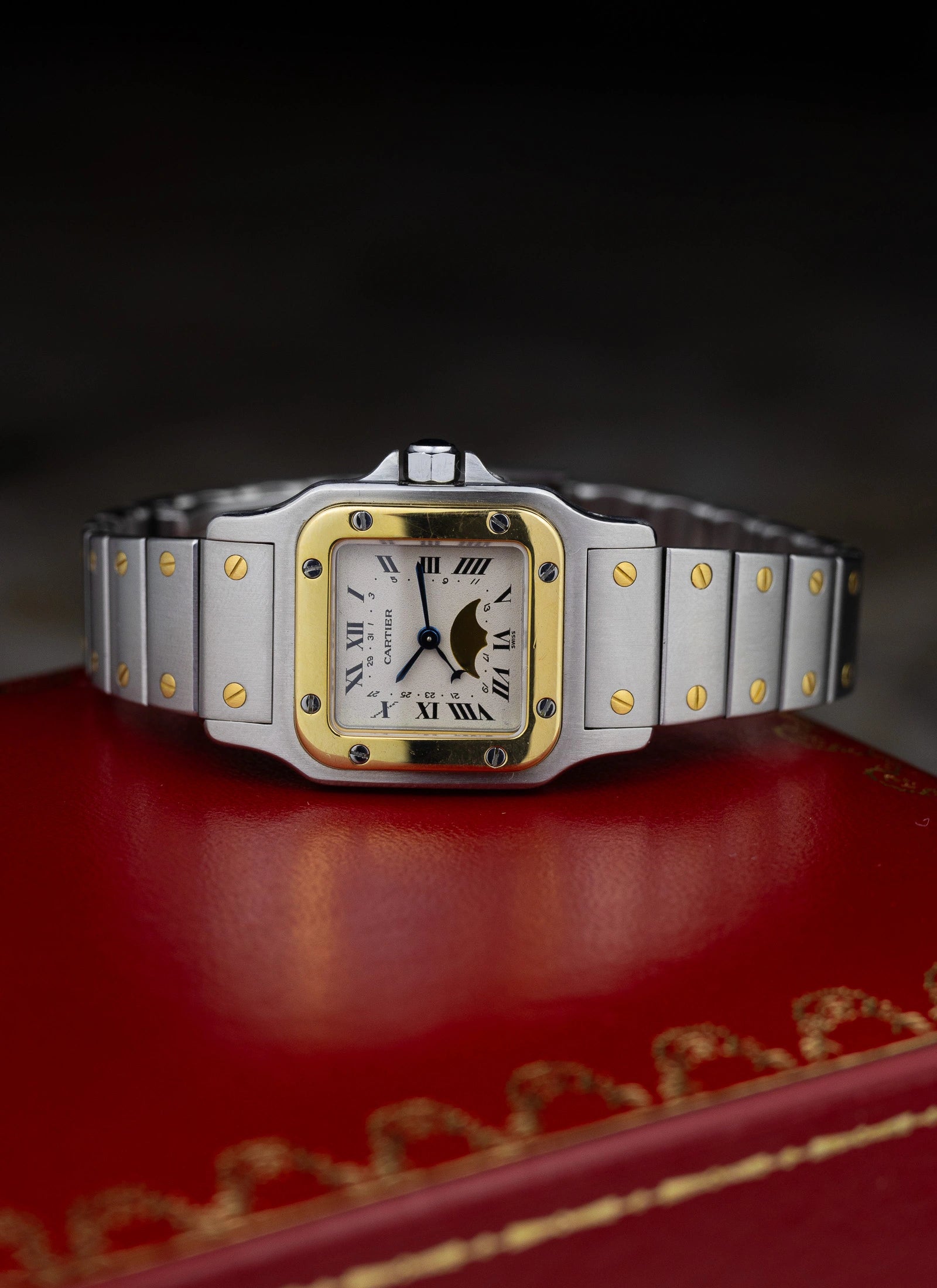 1990s Cartier Santos Galbee Moonphase 119902 Box