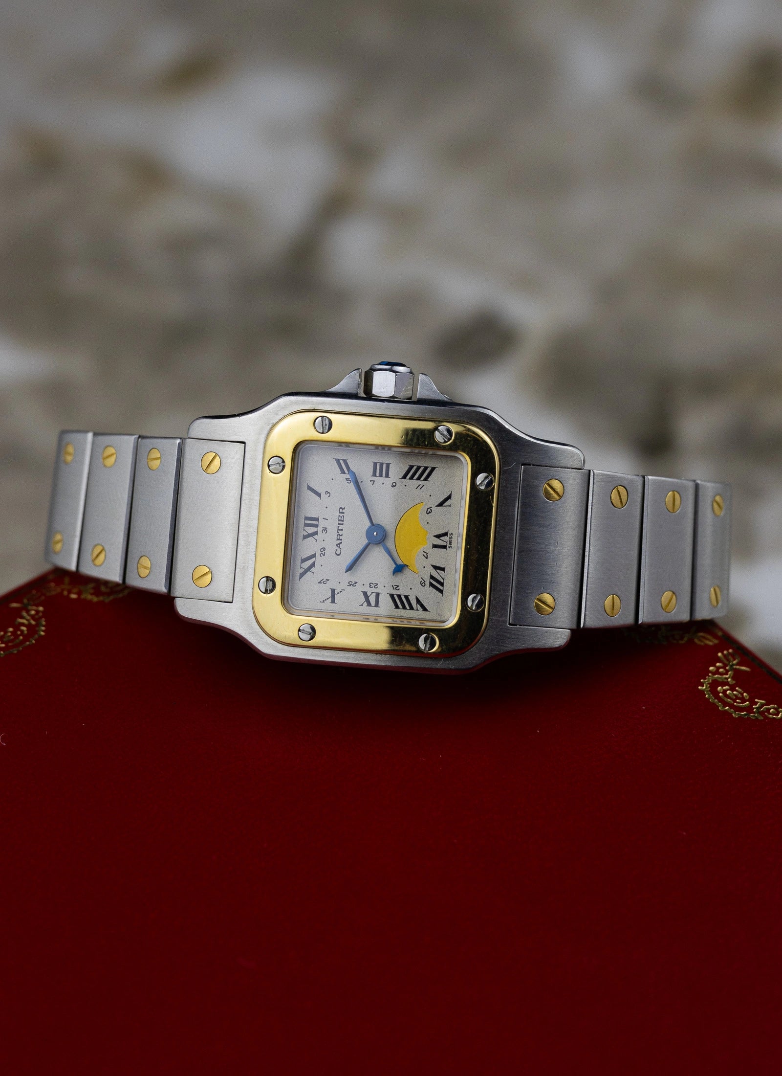 1990s Cartier Santos Galbee Moonphase 119902 Box