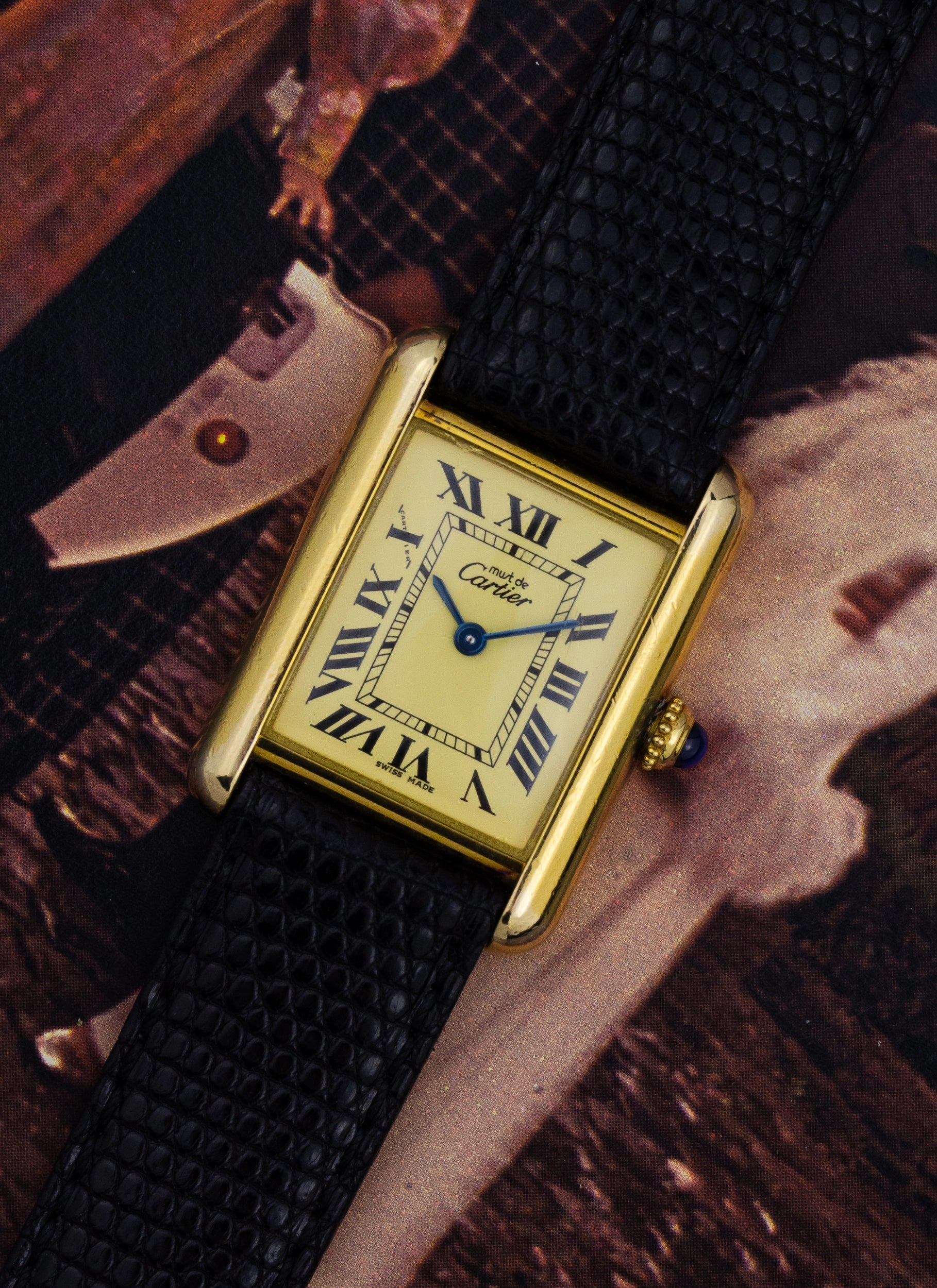 1990s Lady Cartier Must Tank Ivory Mid-Size Ref 2415