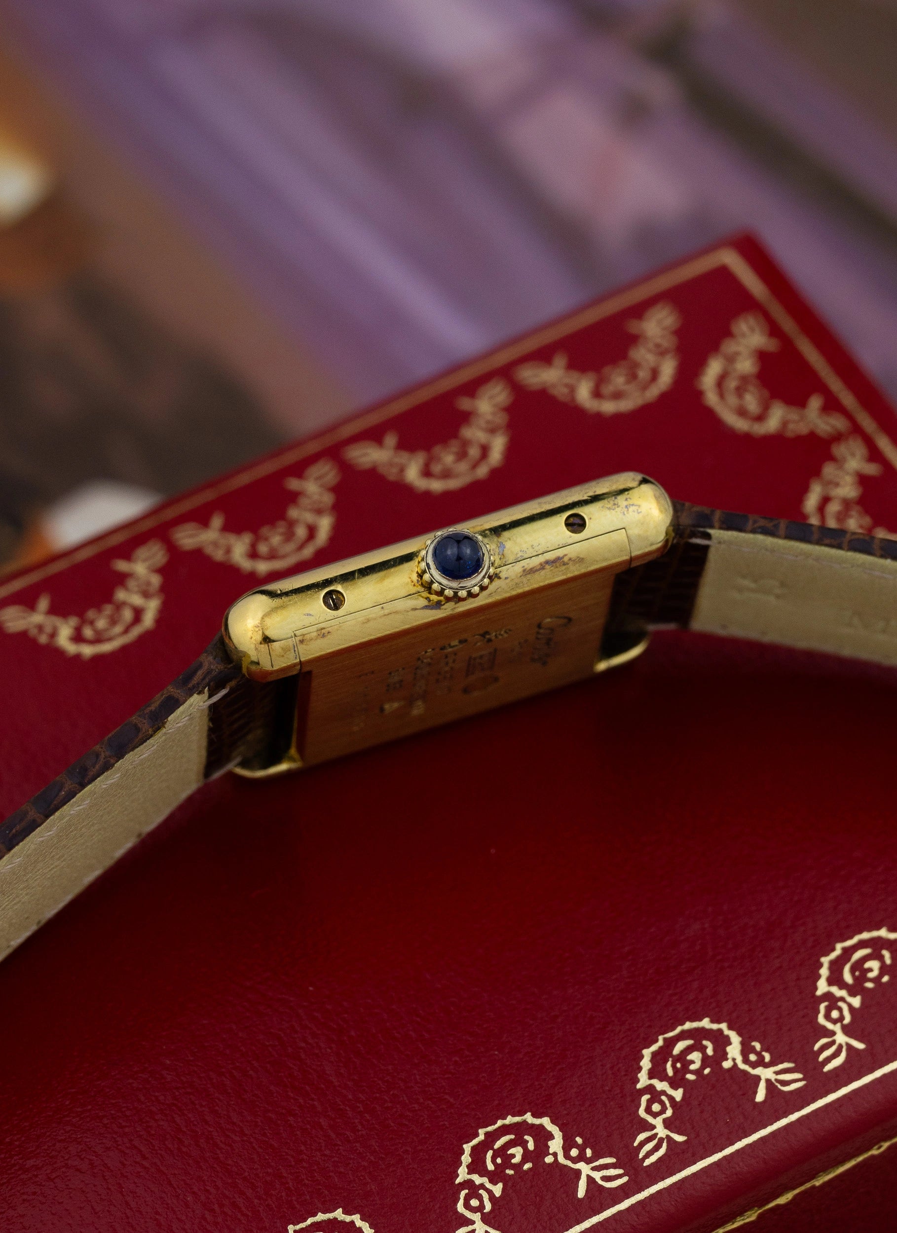 1980s Cartier Tank Ivory Manual Winding Box