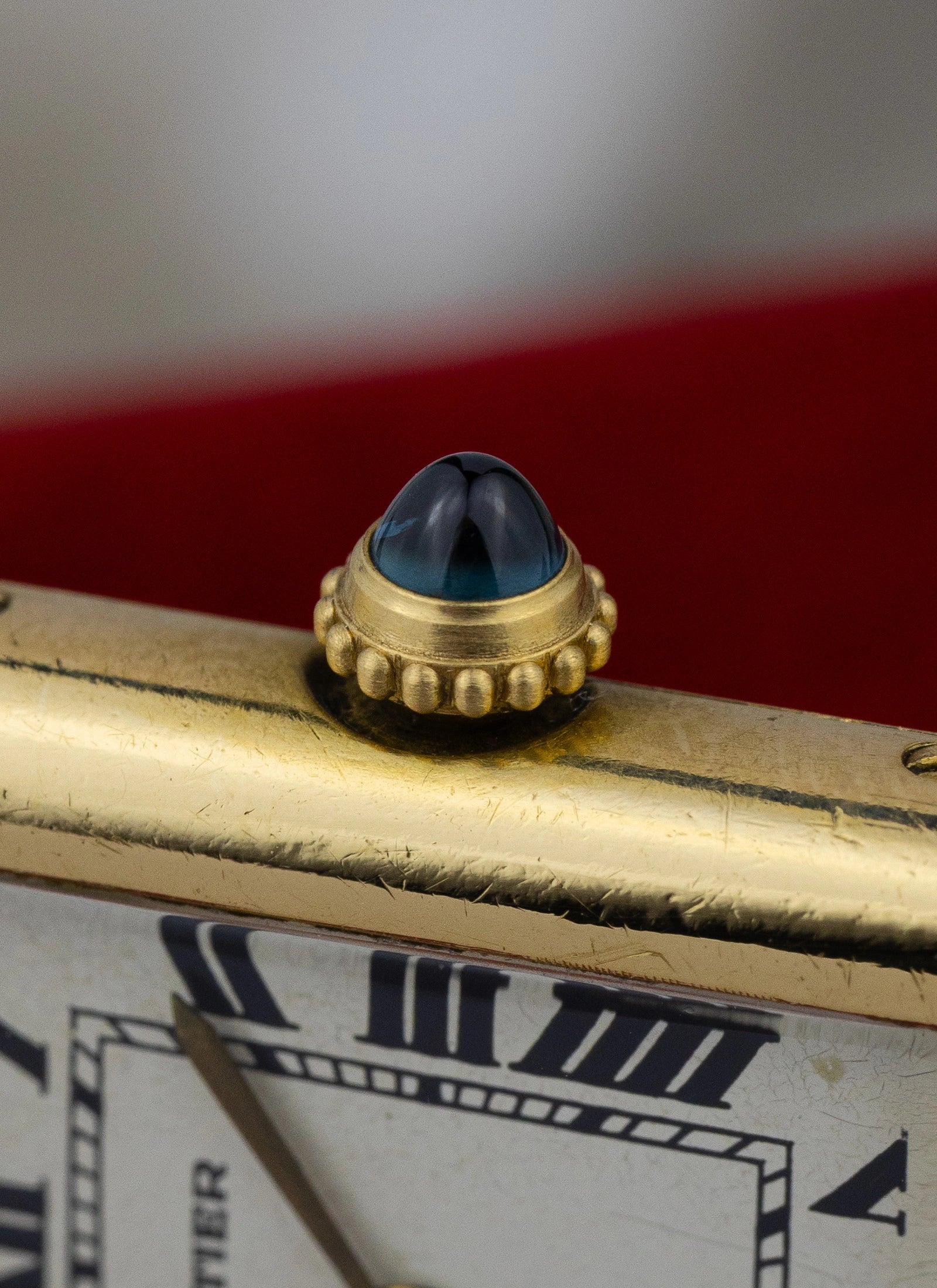 1990s 18K Cartier Tank Louis Paris Dial & Travel Box