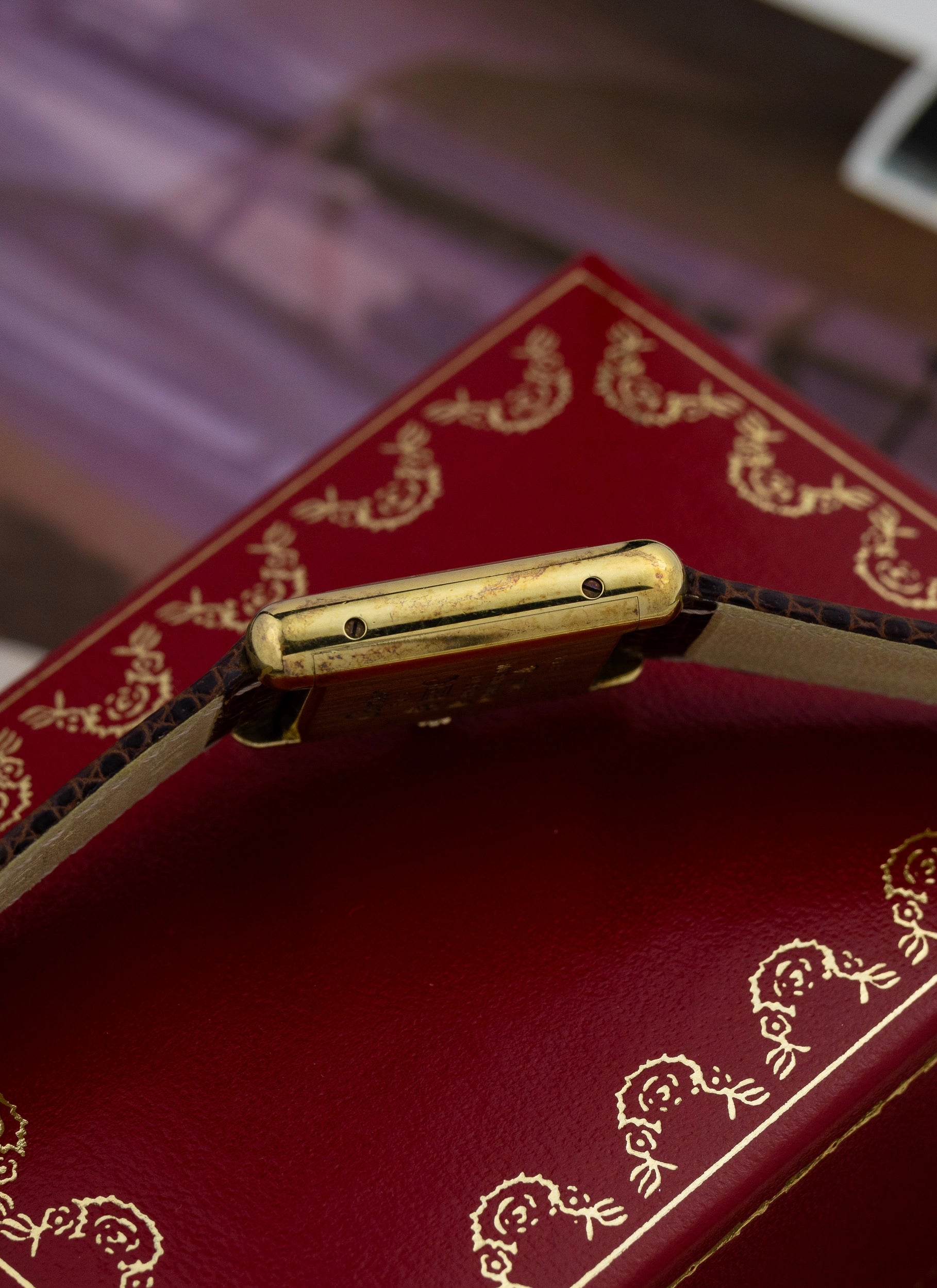 1980s Cartier Tank Ivory Manual Winding Box