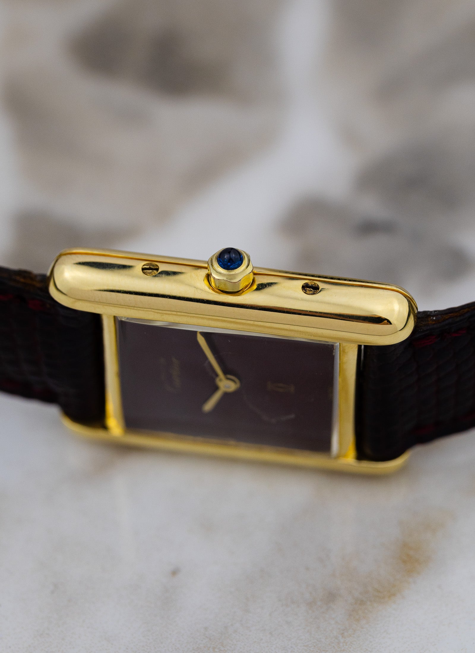 1990s Must de Cartier Tank Burgundy Dial 3 68001