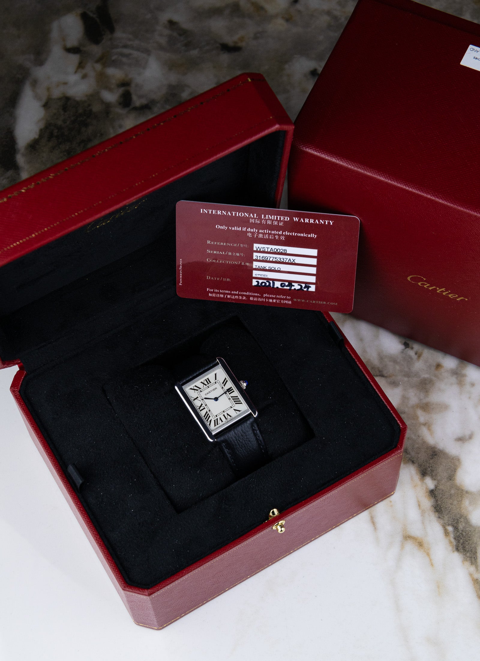 2021 Cartier Tank Solo Large 3169 WSTA0029 Full Set