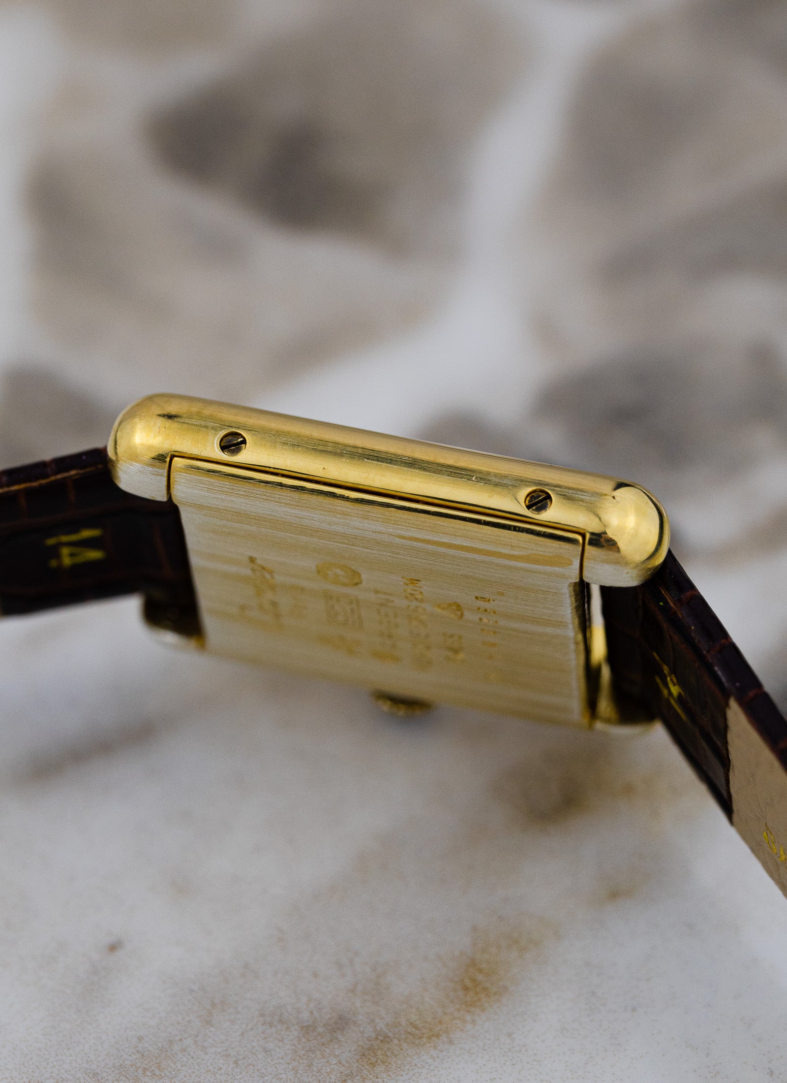 1990s Ladies Must de Cartier Tank Ivory Roman Dial