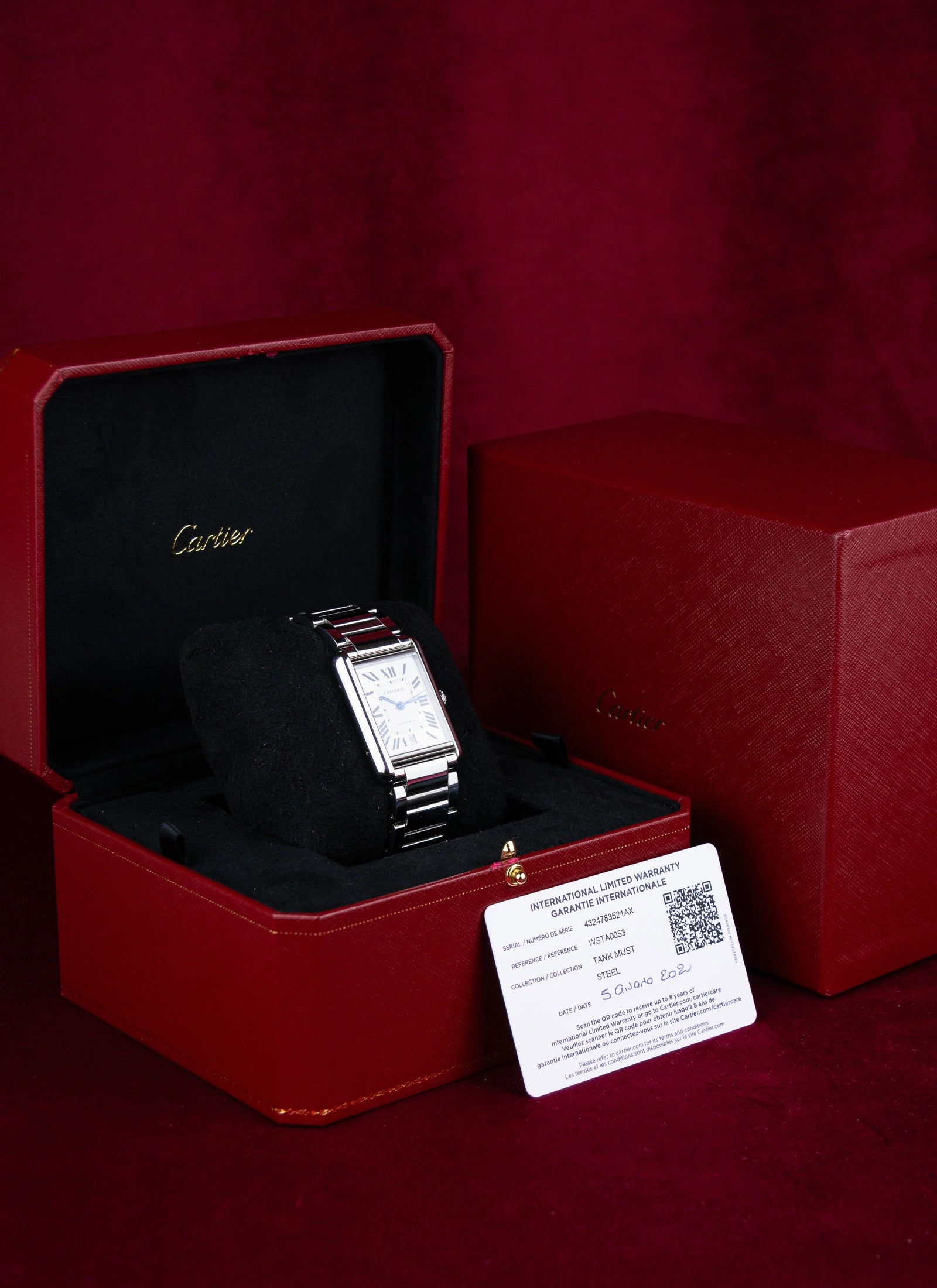 2020 Cartier Tank Must XL Full Set WSTA0053