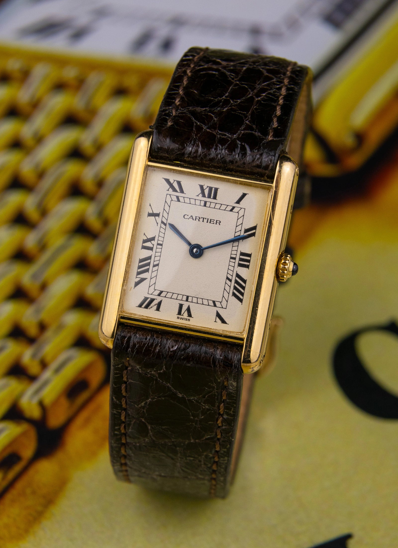 1990s 18K Cartier Tank Louis 1140