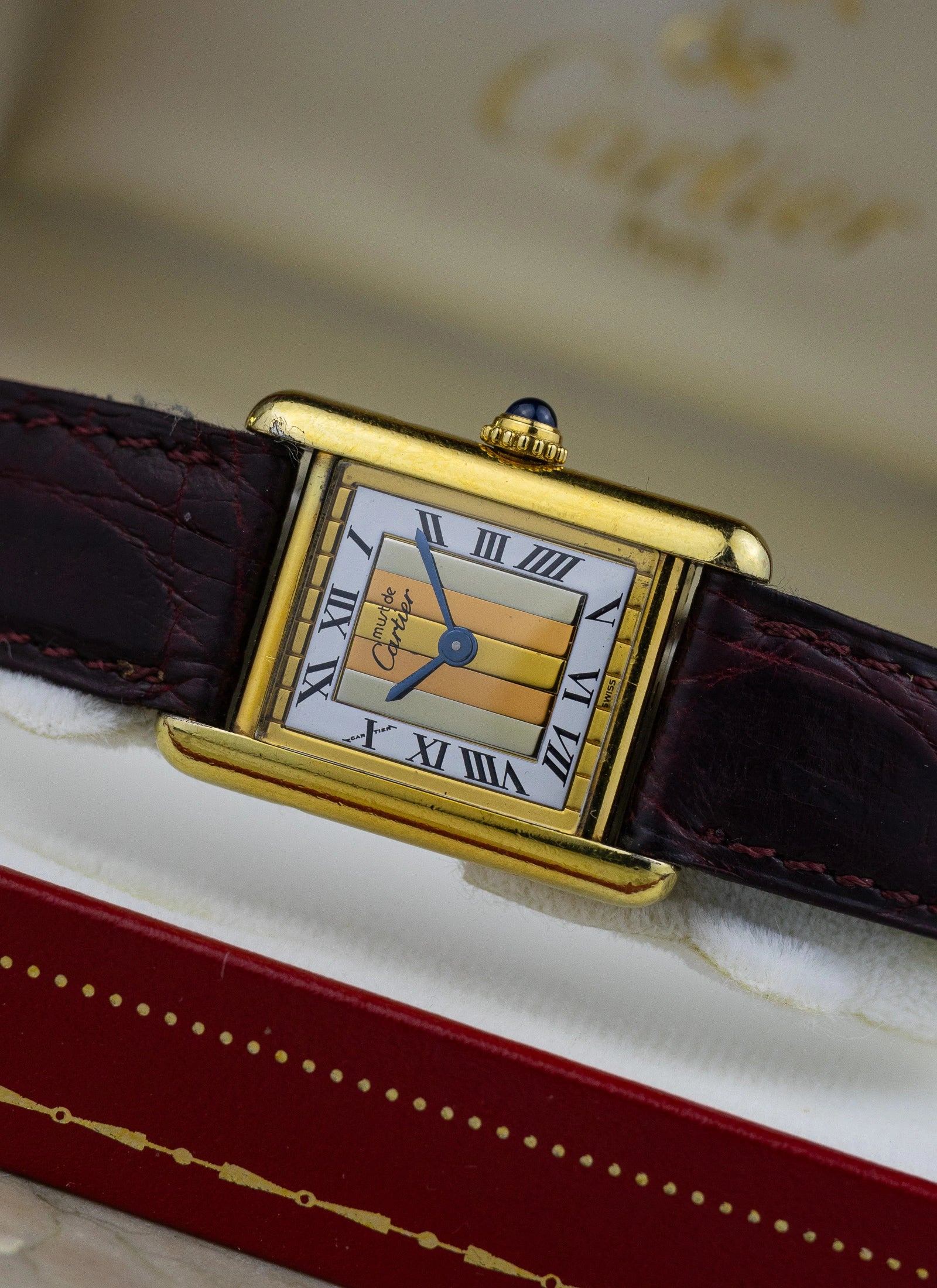 1980s Cartier Tank Trinity Dial 5057001