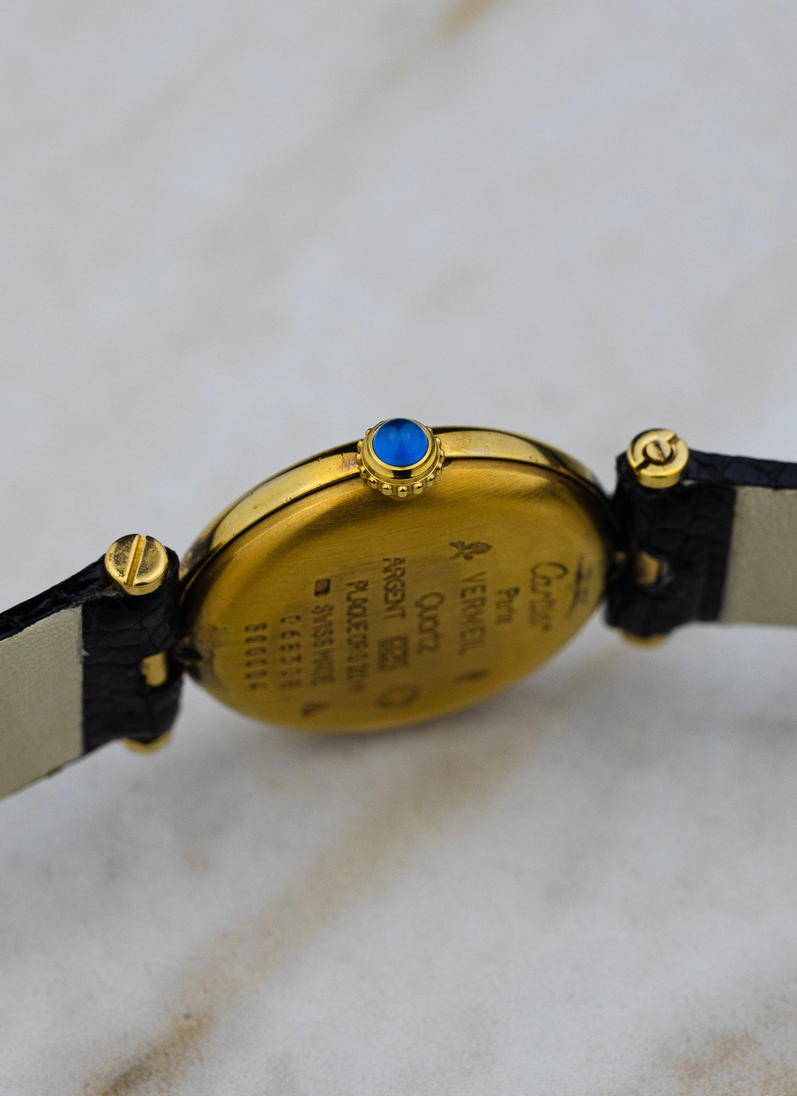 1990s Must de Cartier Vendome Black Roman Dial 680004