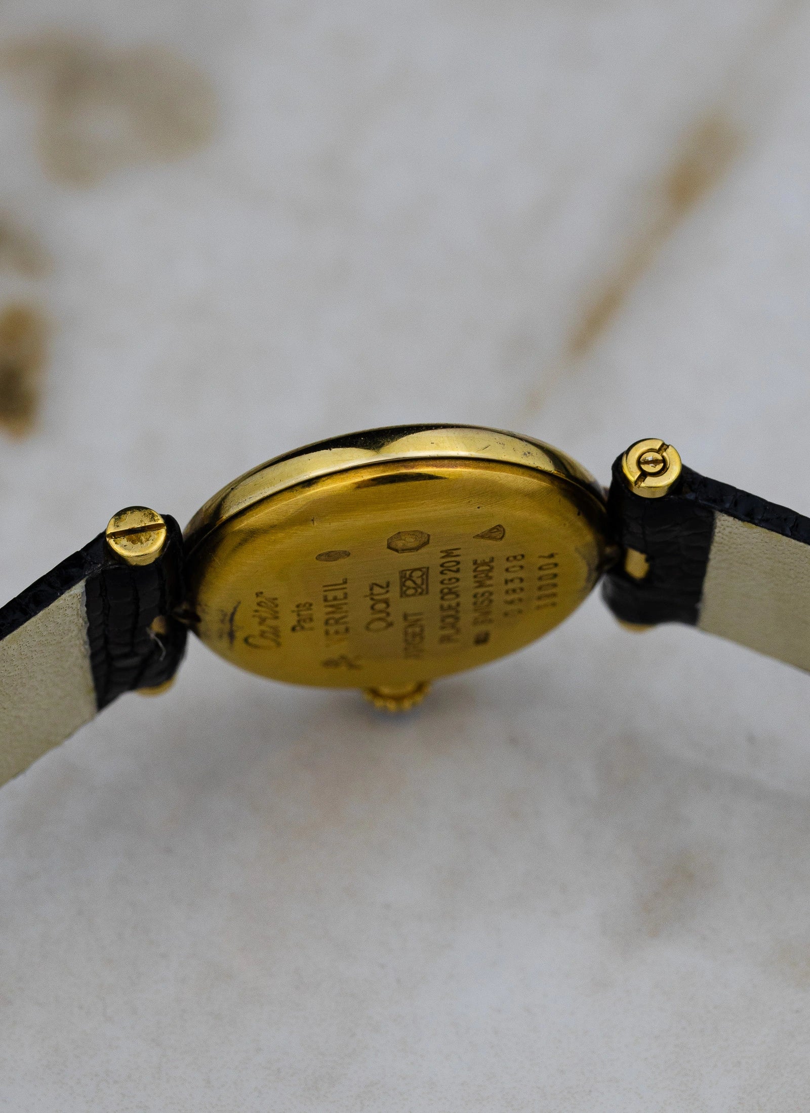 1990s Must de Cartier Vendome Black Roman Dial 680004