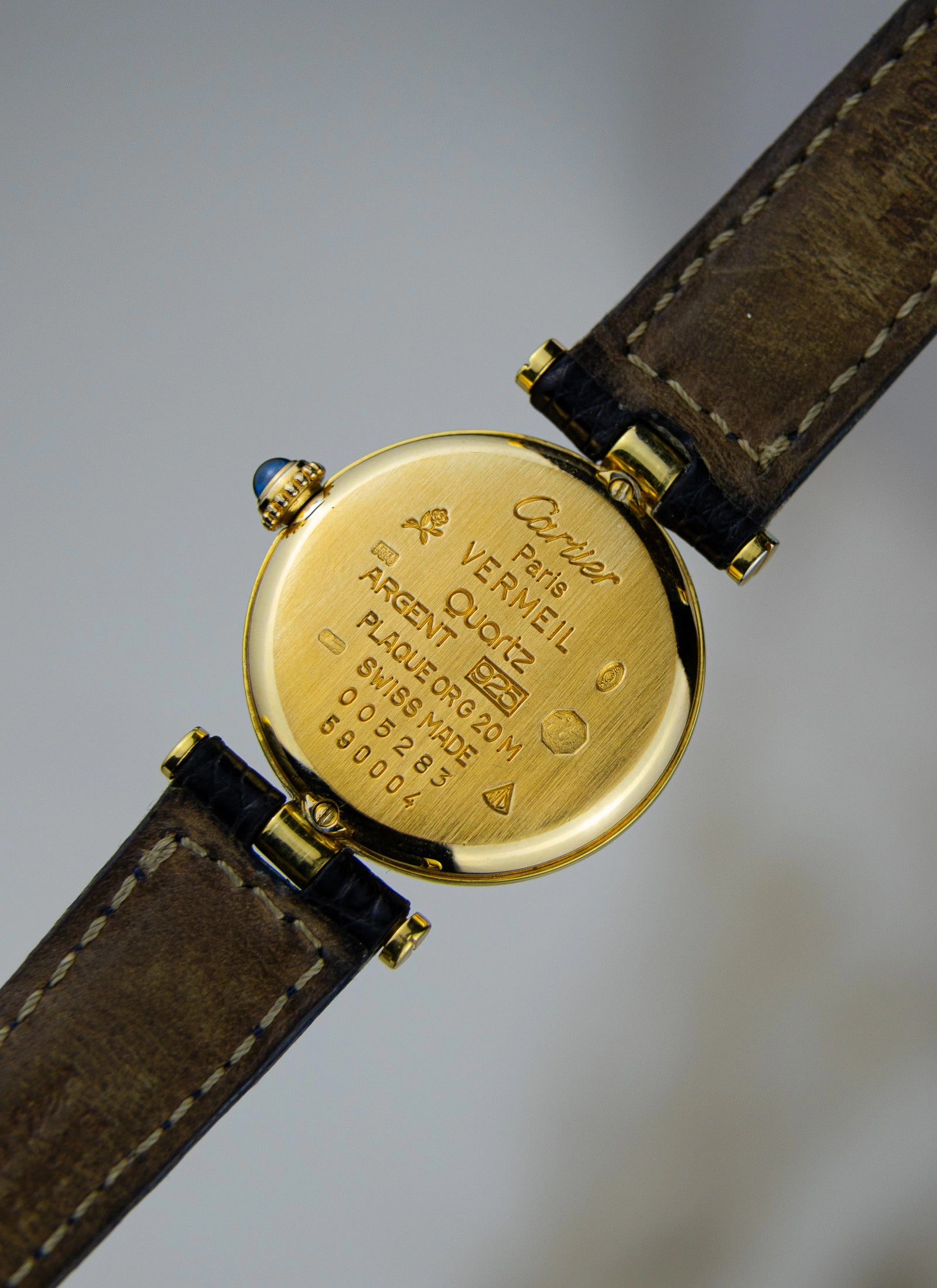 1990s Must de Cartier Vendome Ivory Roman Dial 590004