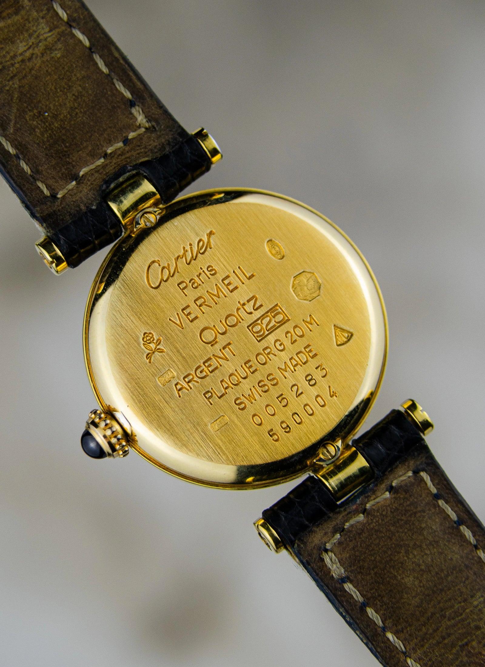 1990s Must de Cartier Vendome Ivory Roman Dial 590004