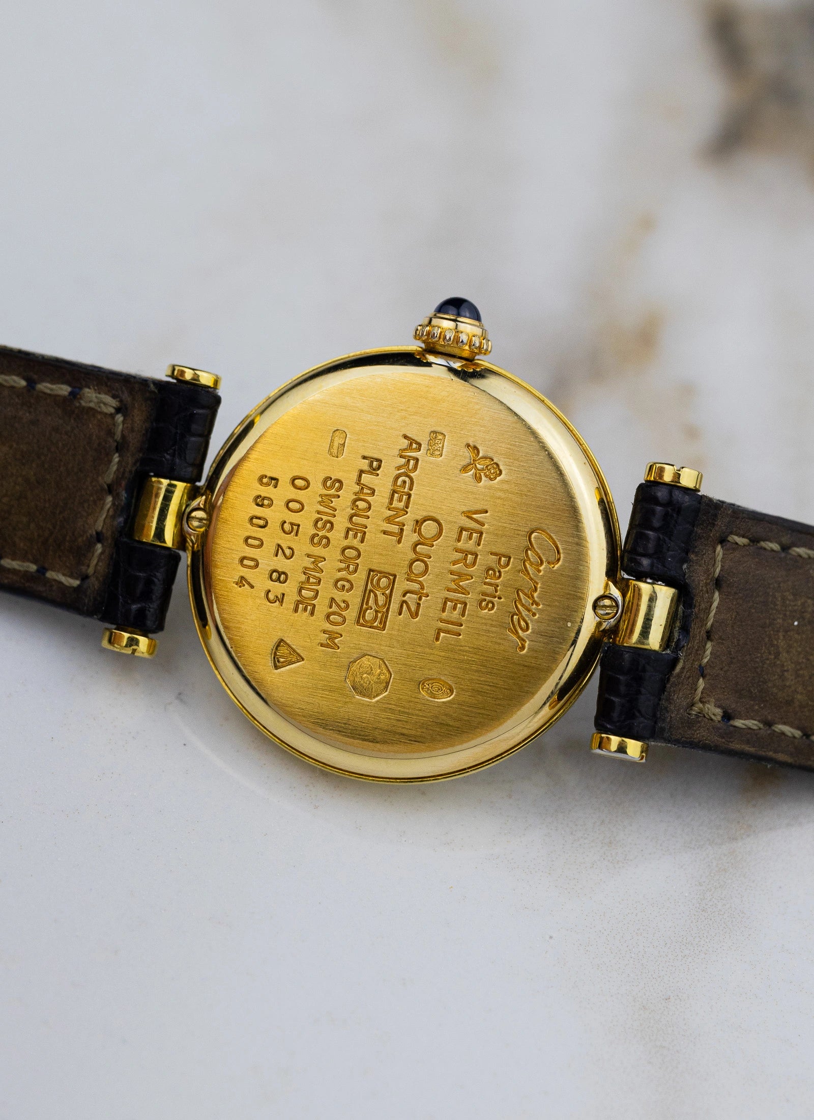 1990s Must de Cartier Vendome Ivory Roman Dial 590004