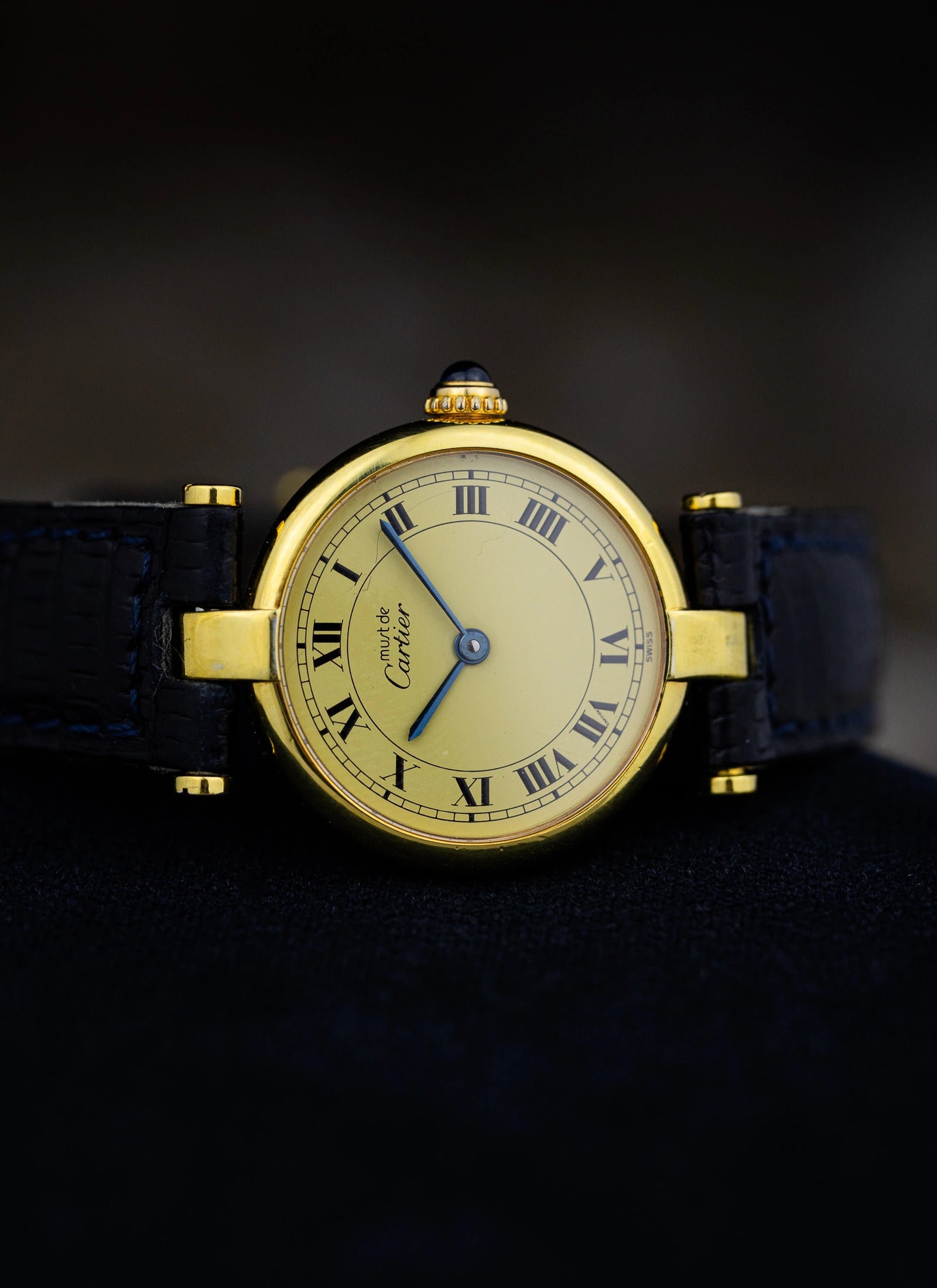 1990s Must de Cartier Vendome Ivory Roman Dial 590004