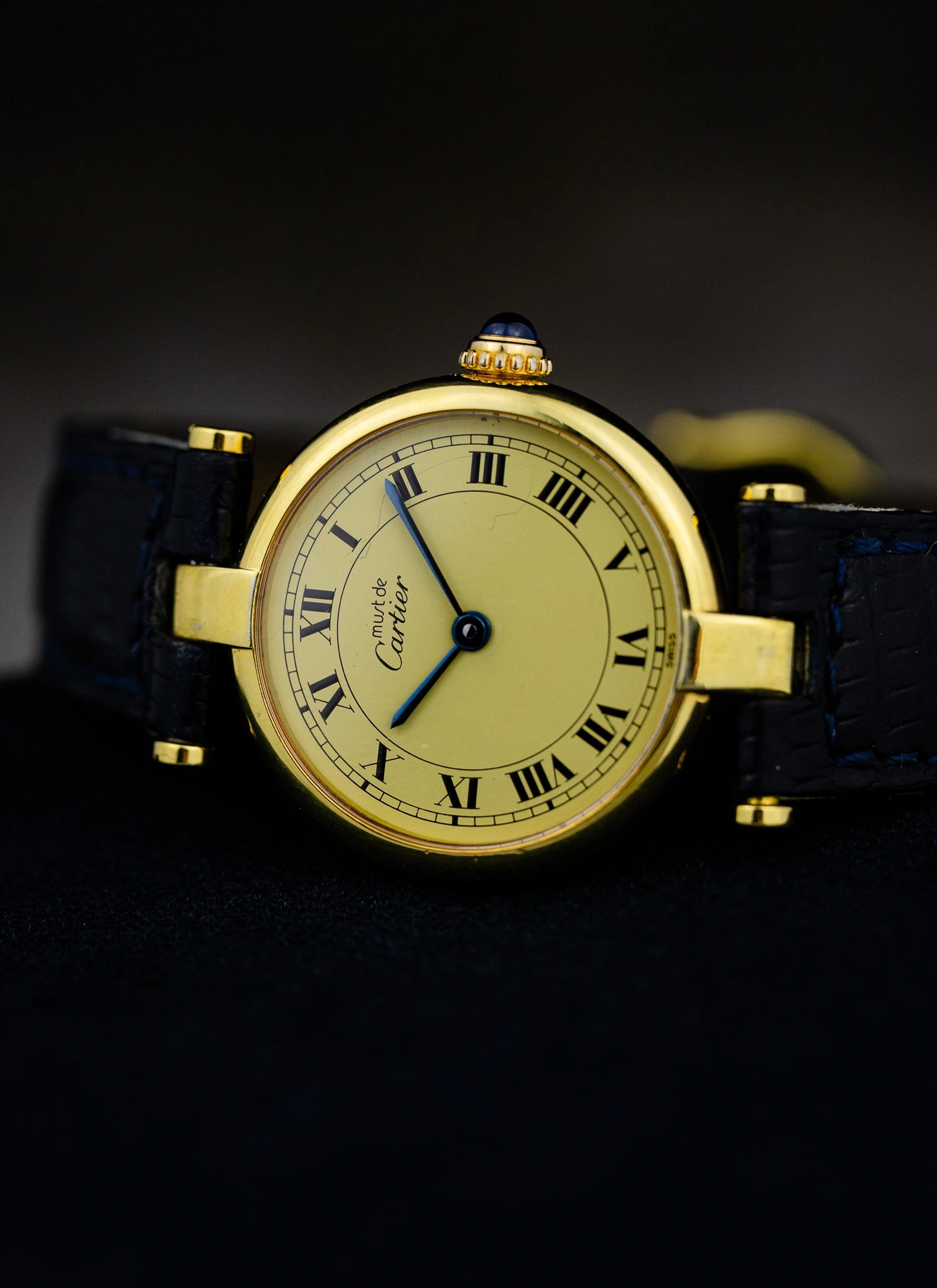 1990s Must de Cartier Vendome Ivory Roman Dial 590004