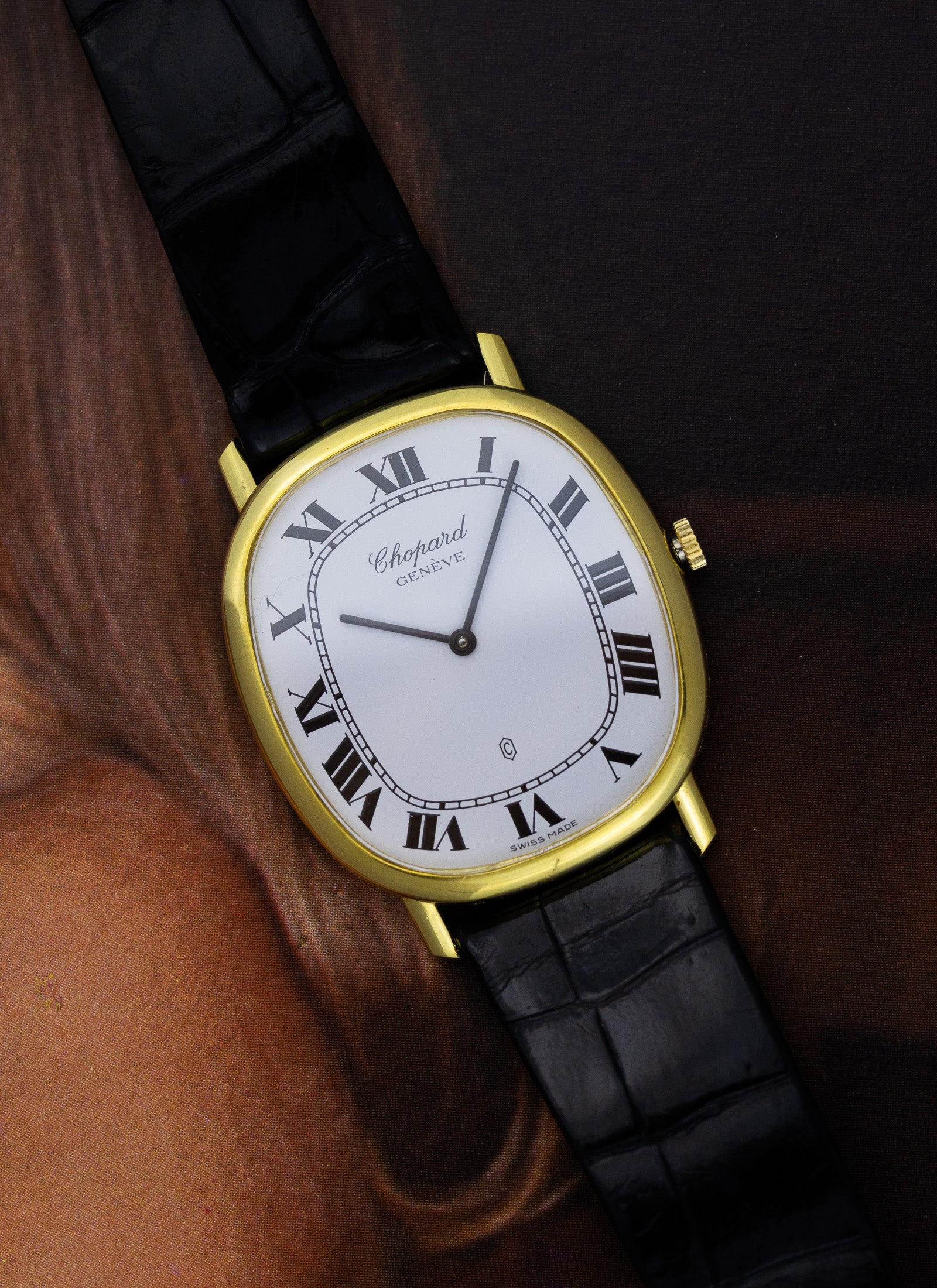 1980s 18K Chopard Ellipse Roman Dial 162152-0001 Service Card