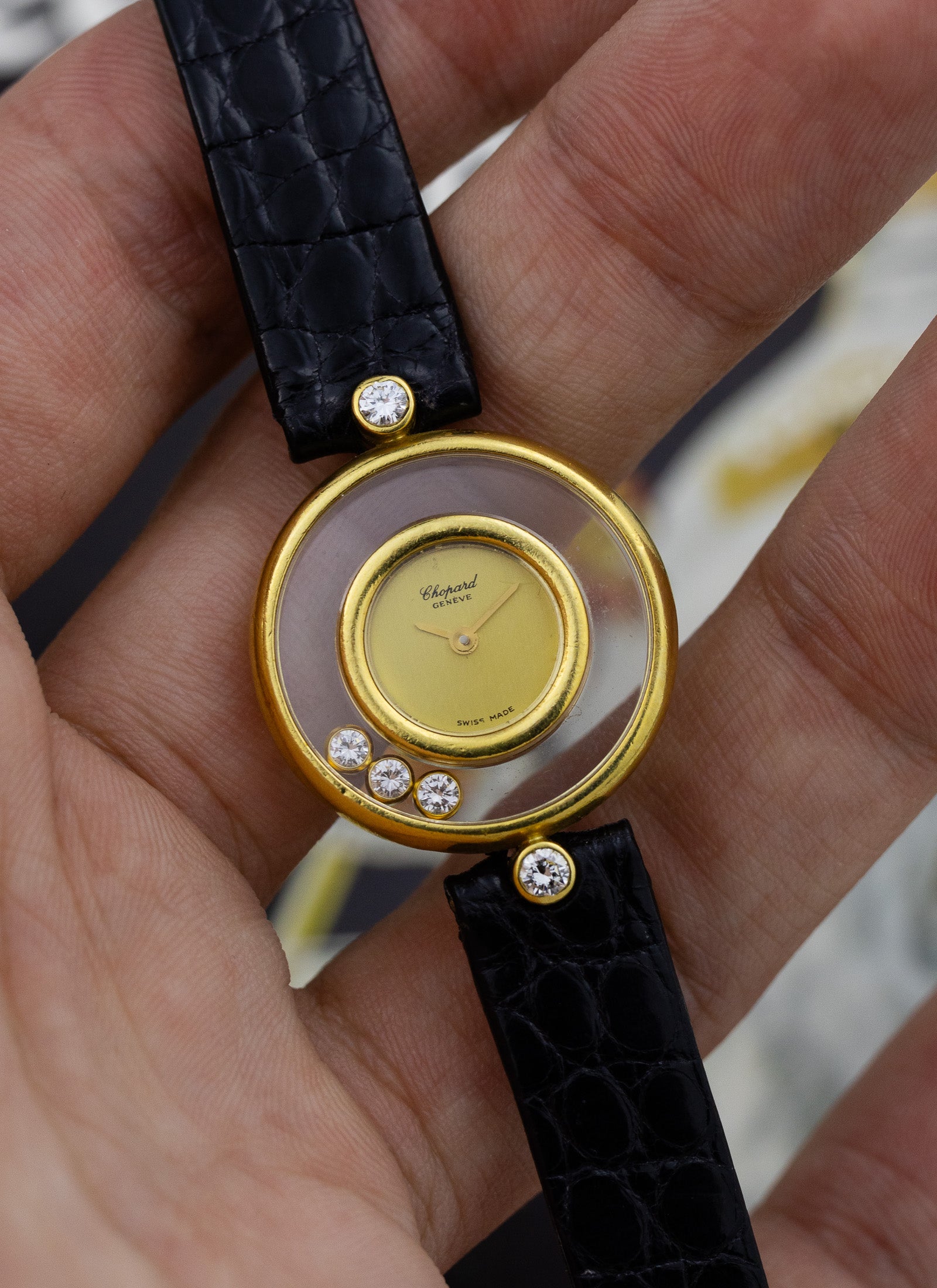 1990s 18K Lady Chopard Happy Diamonds 4100