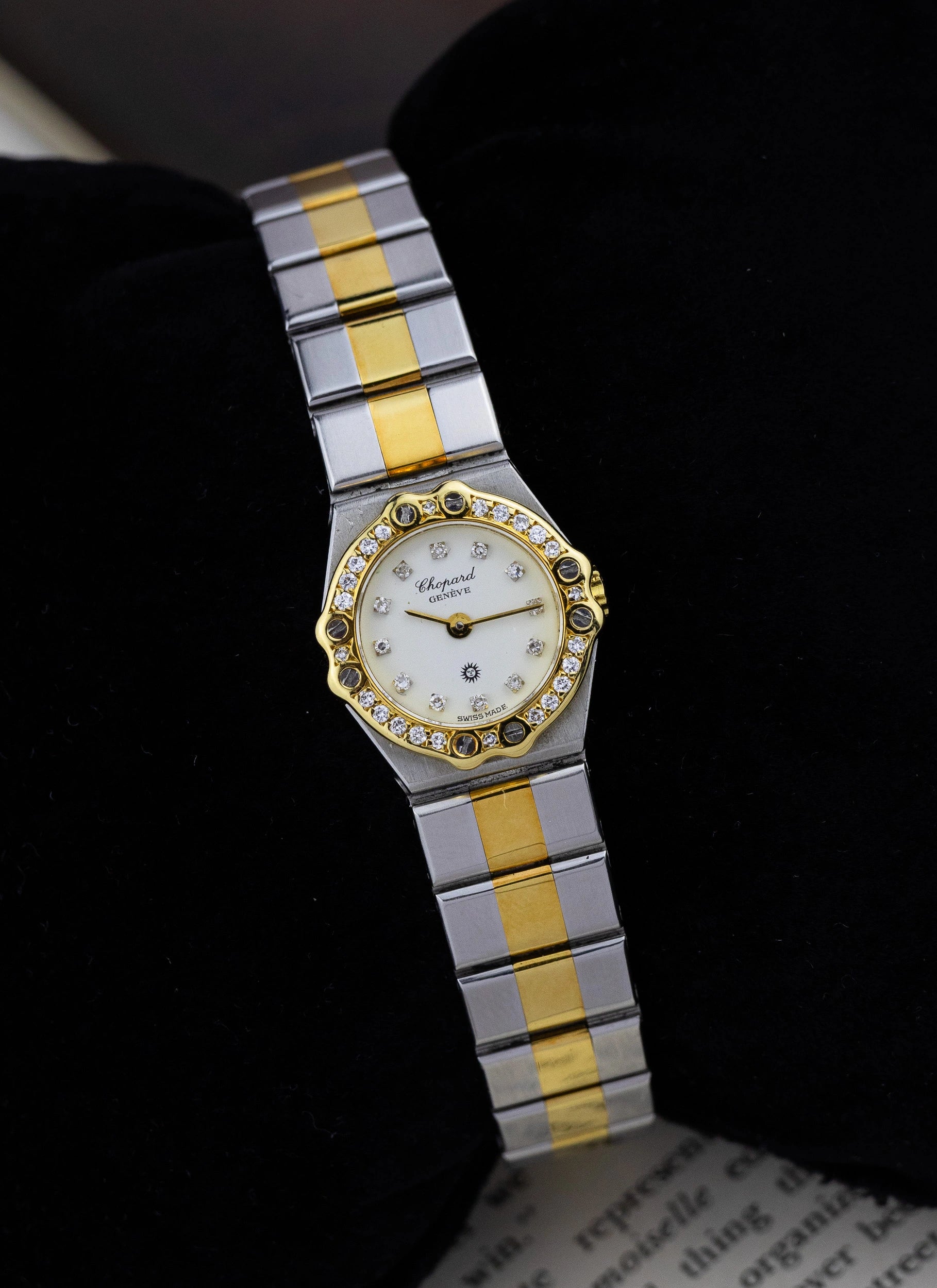 1990s Lady Chopard St. Moritz Bicolor Diamonds 8067