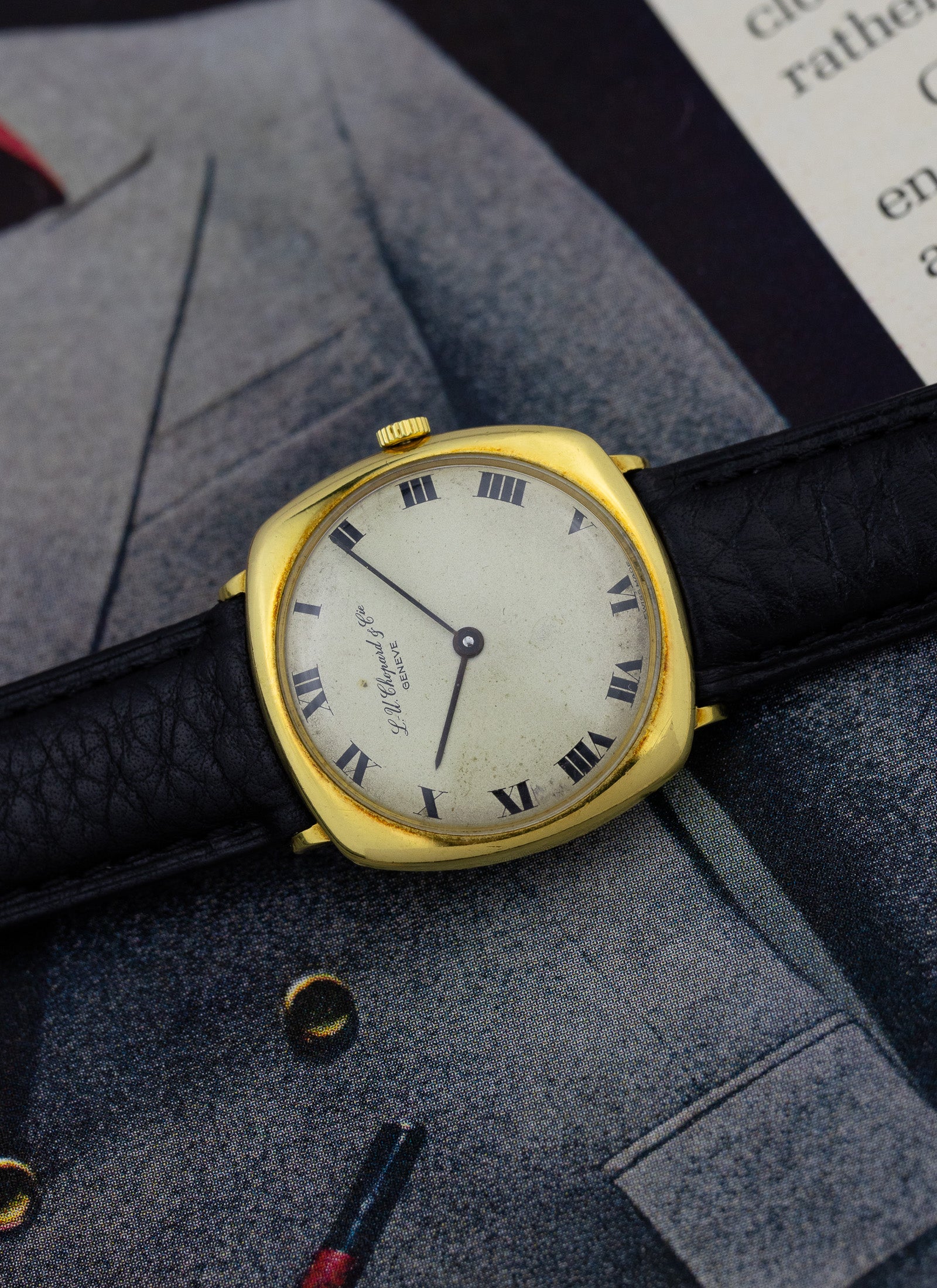 1960s 18K L.U. Chopard & Cie Cushion Case 2007 Serviced