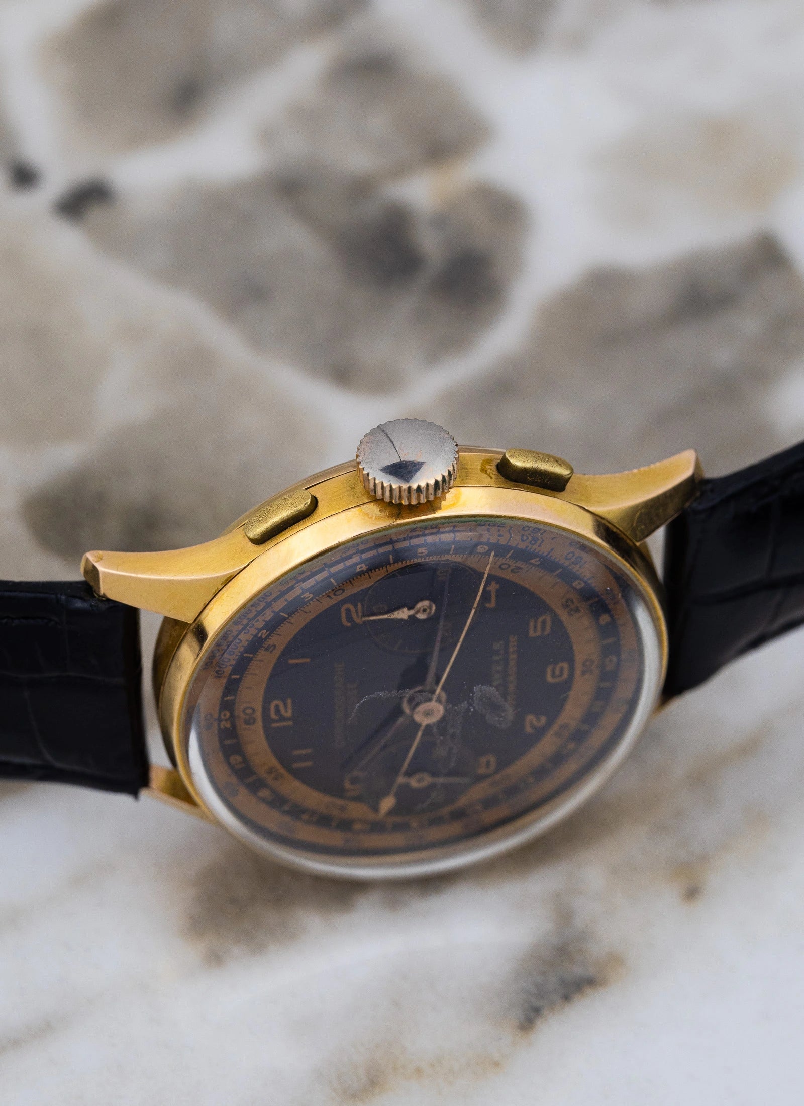 1960s 18K Rose Gold Chronographe Suisse