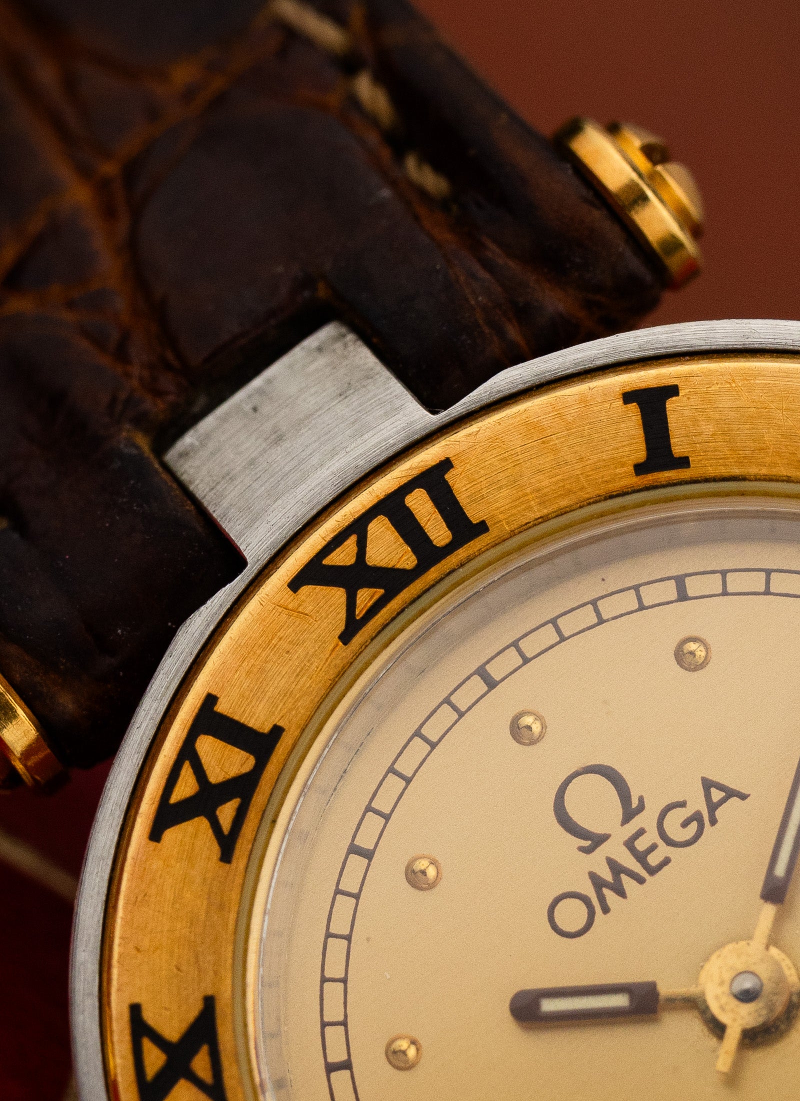 1989 Lady Omega Constellation Manhattan Bicolor 595.1080 cal. 1455 Box