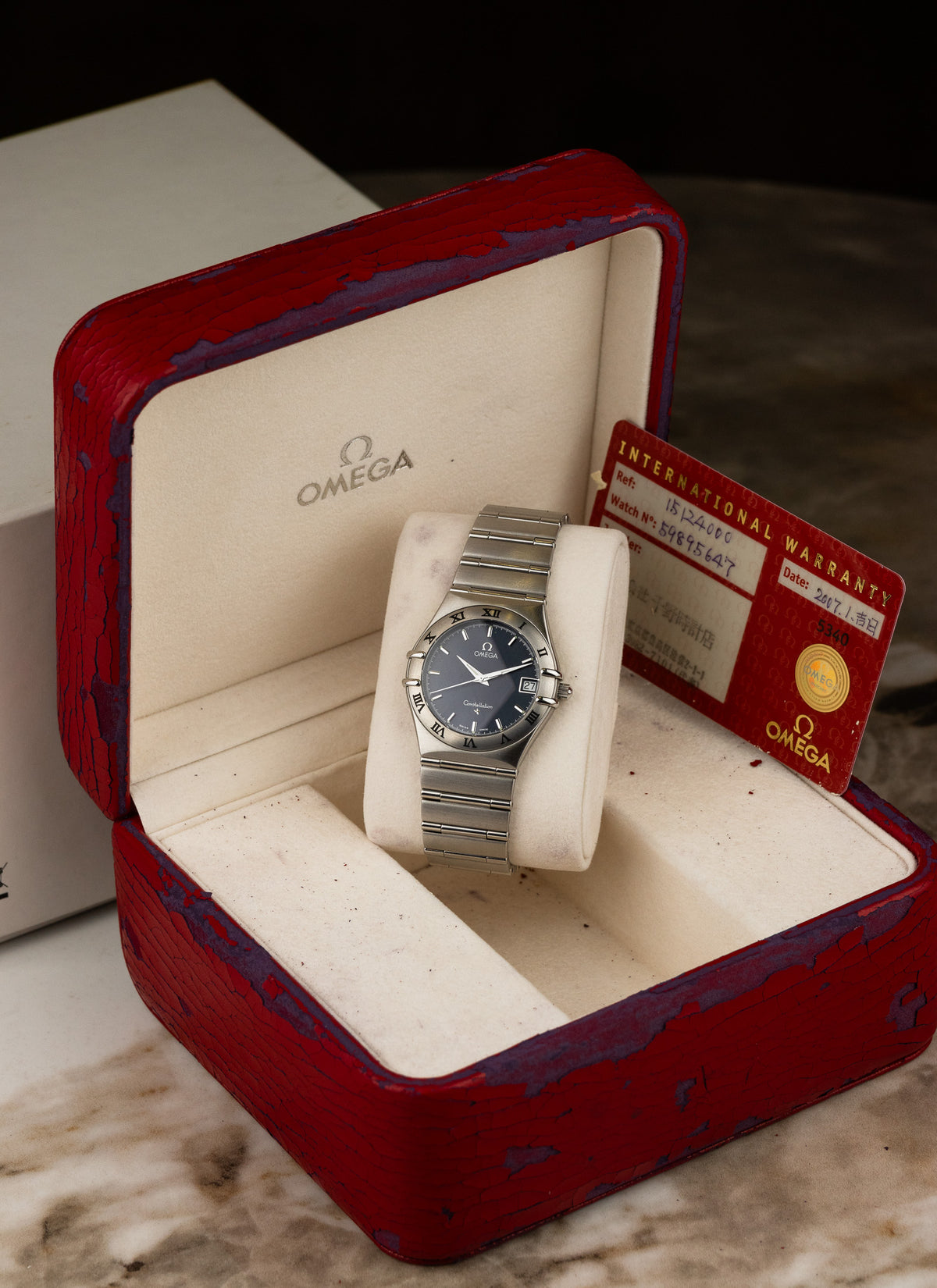 1998 Omega Constellation Manhattan Grey Dial 1512.40 cal. 1532 Full Set