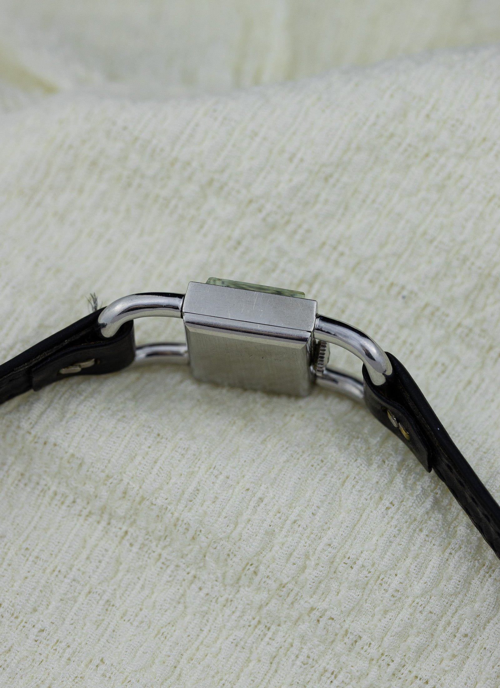1960s Jaeger LeCoultre Etrier Black Dial Serviced