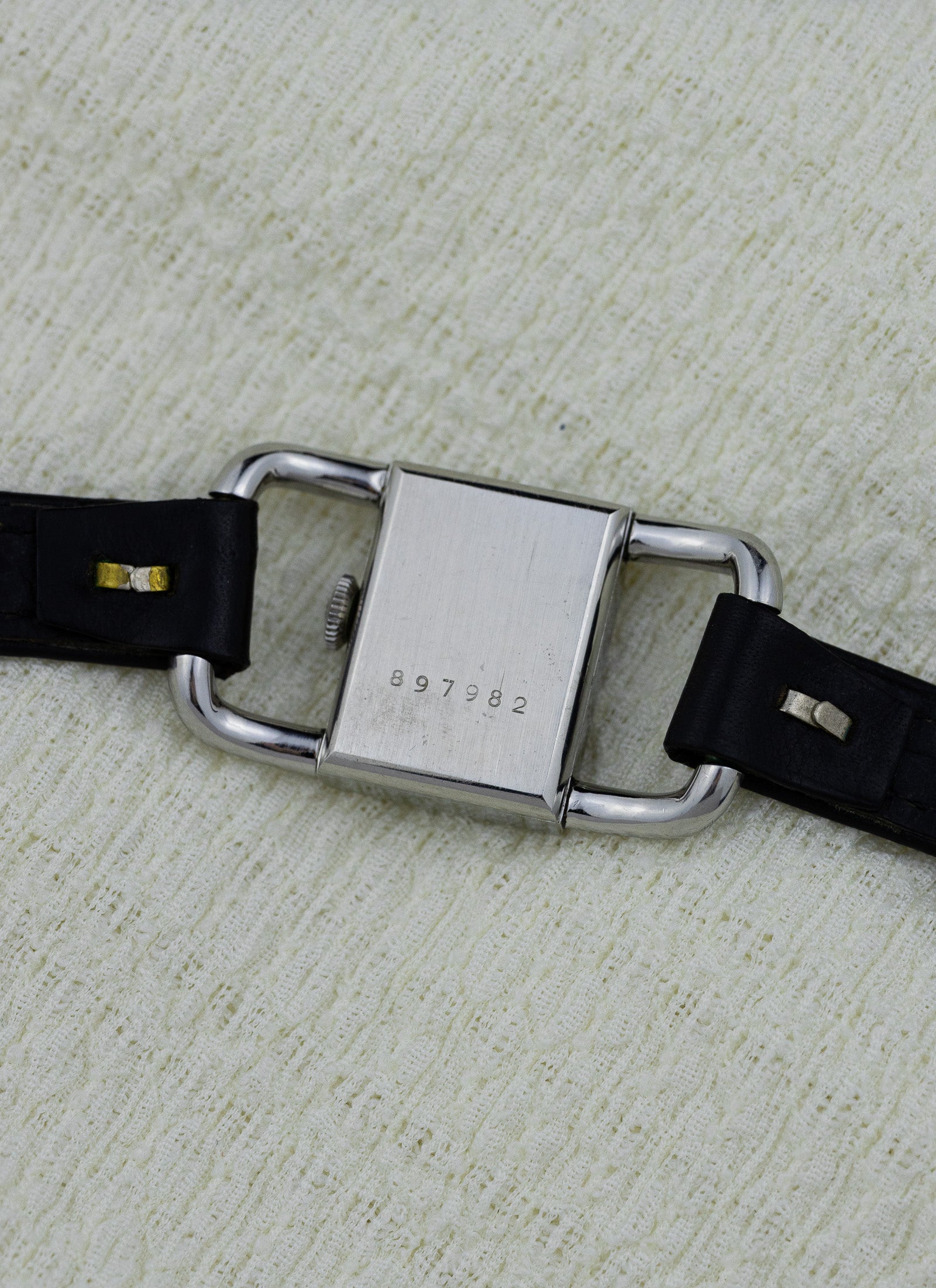 1960s Jaeger LeCoultre Etrier Black Dial Serviced