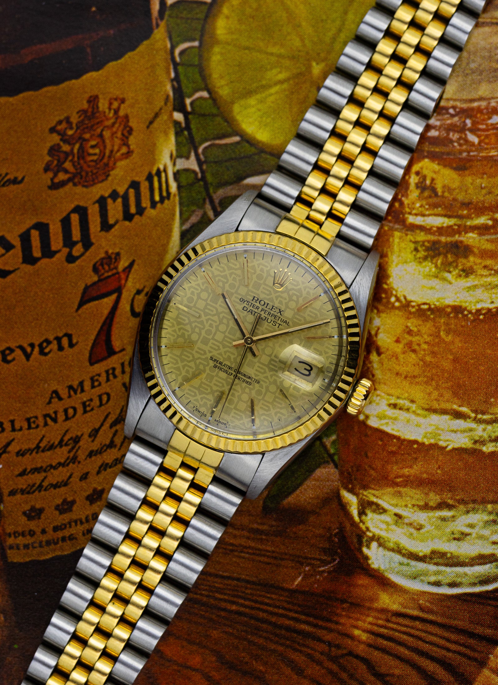 1988 Rolex Datejust Bicolor Anniversary Dial 16013