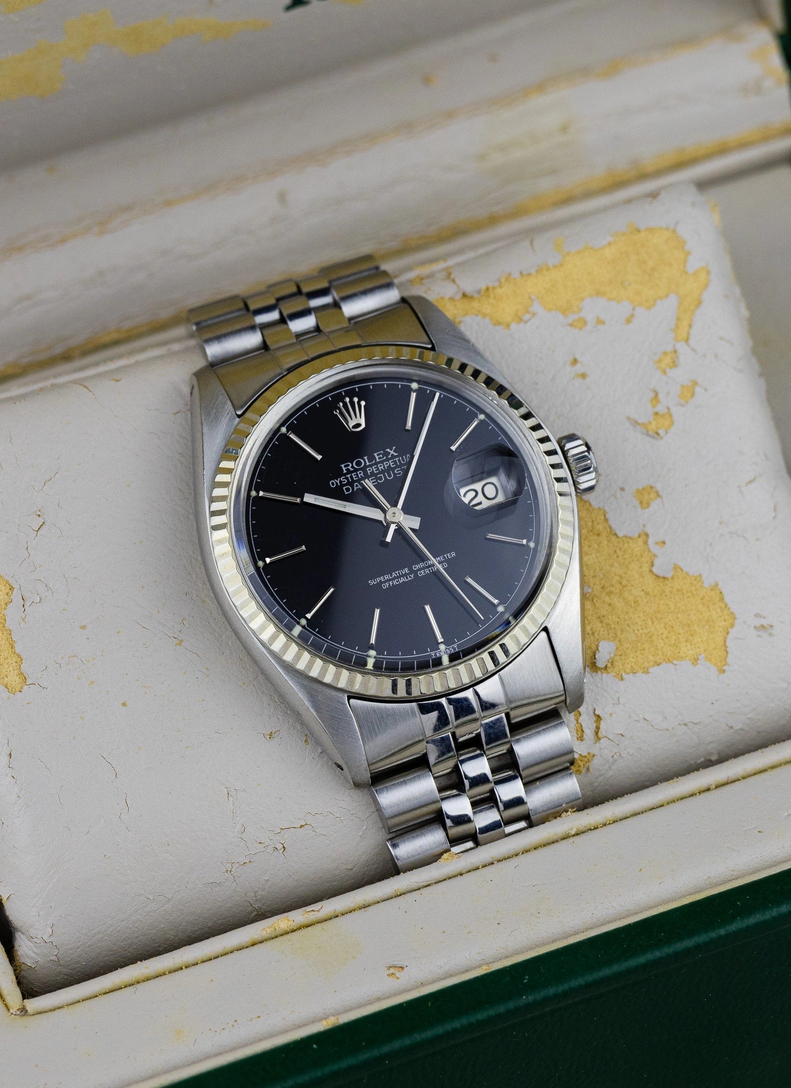 1978 Rolex Datejust Black Dial 16014 Box