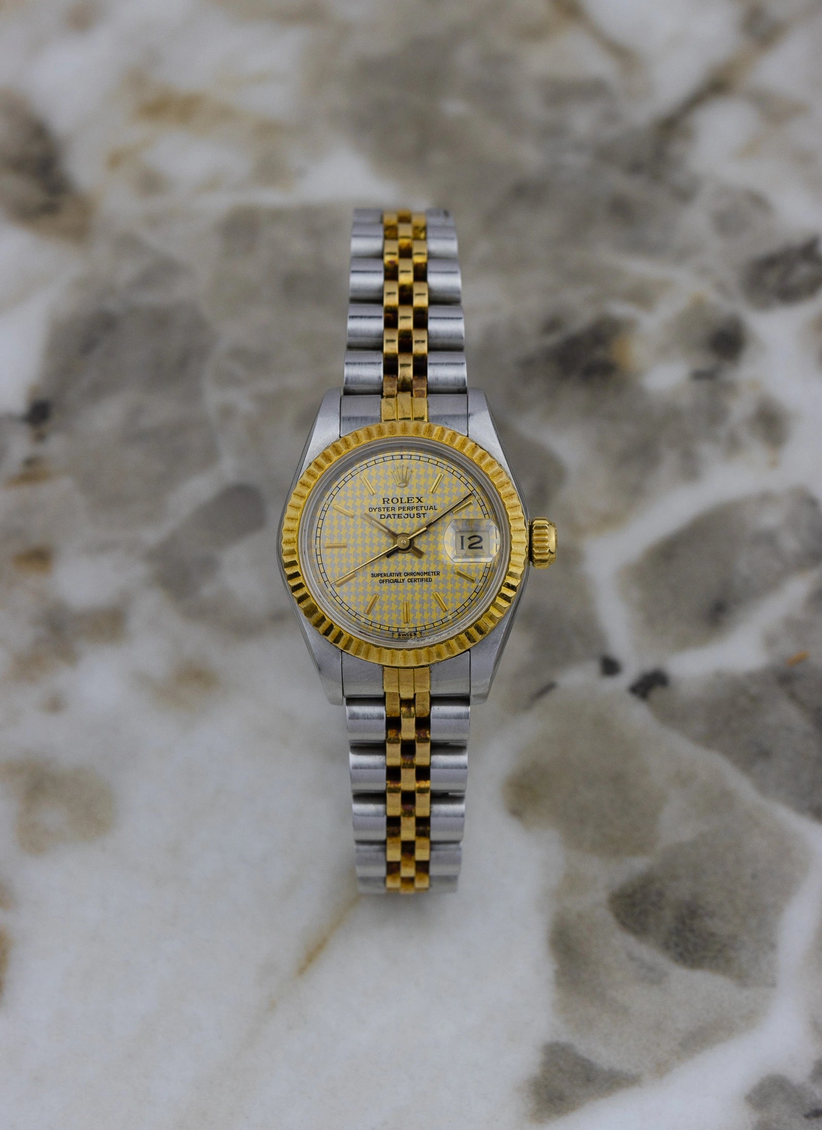 1986 Lady Rolex Datejust Houndstooth 69173 Box